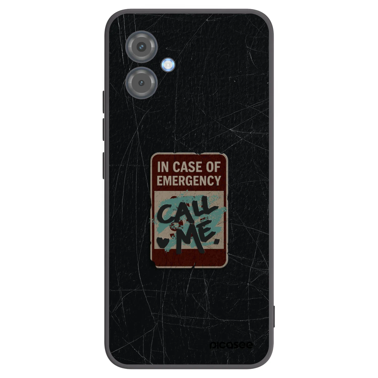 Picasee silikonowe czarne etui na Motorola Moto G14 - EMERGENCY