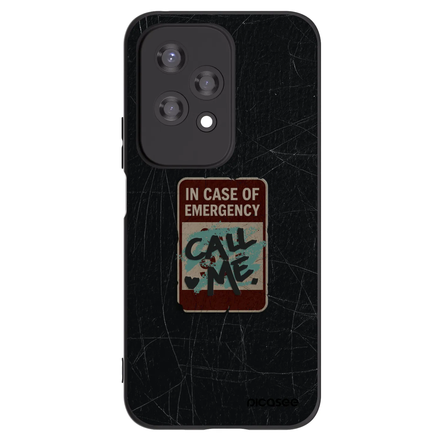Picasee silikonowe czarne etui na Honor 200 Lite - EMERGENCY