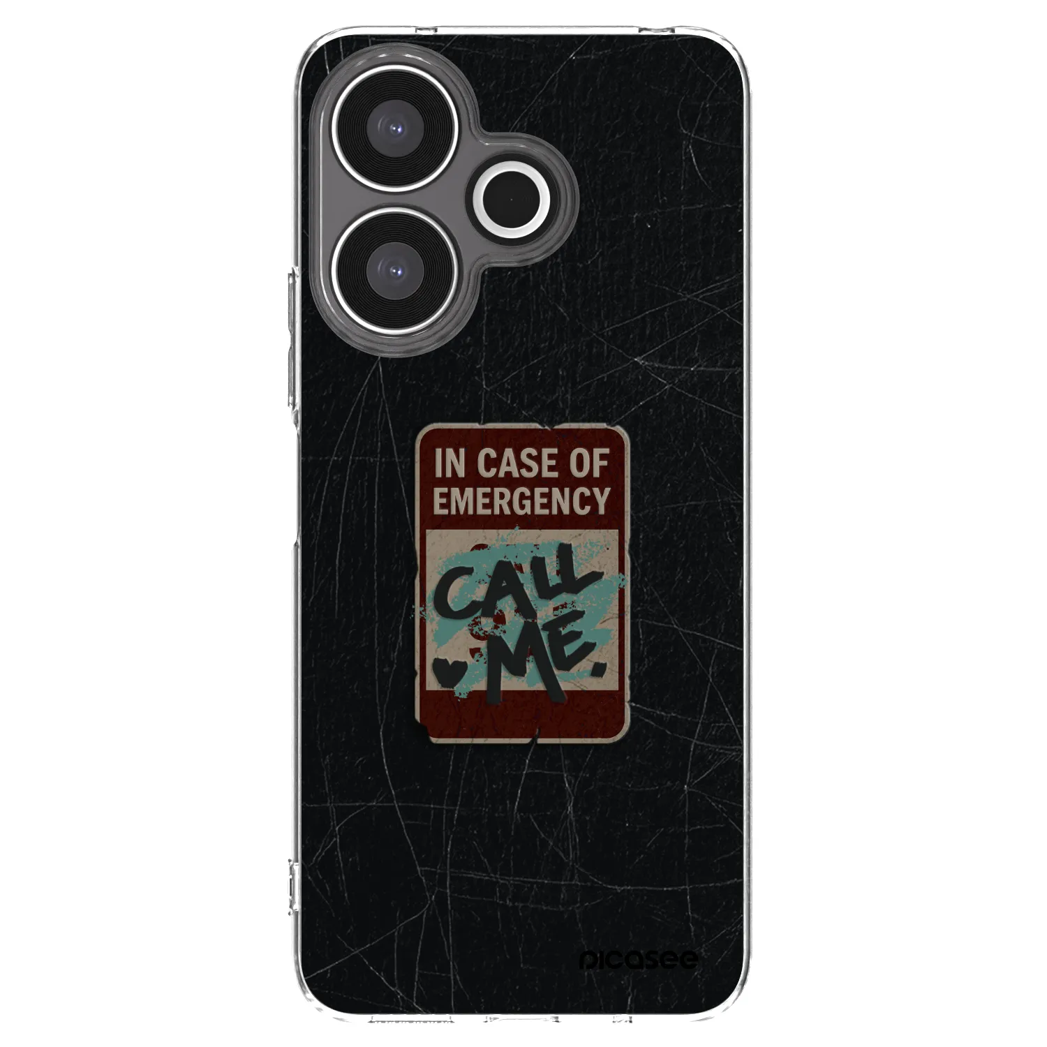 Picasee silikonowe przeźroczyste etui na Xiaomi Redmi 13 4G - EMERGENCY