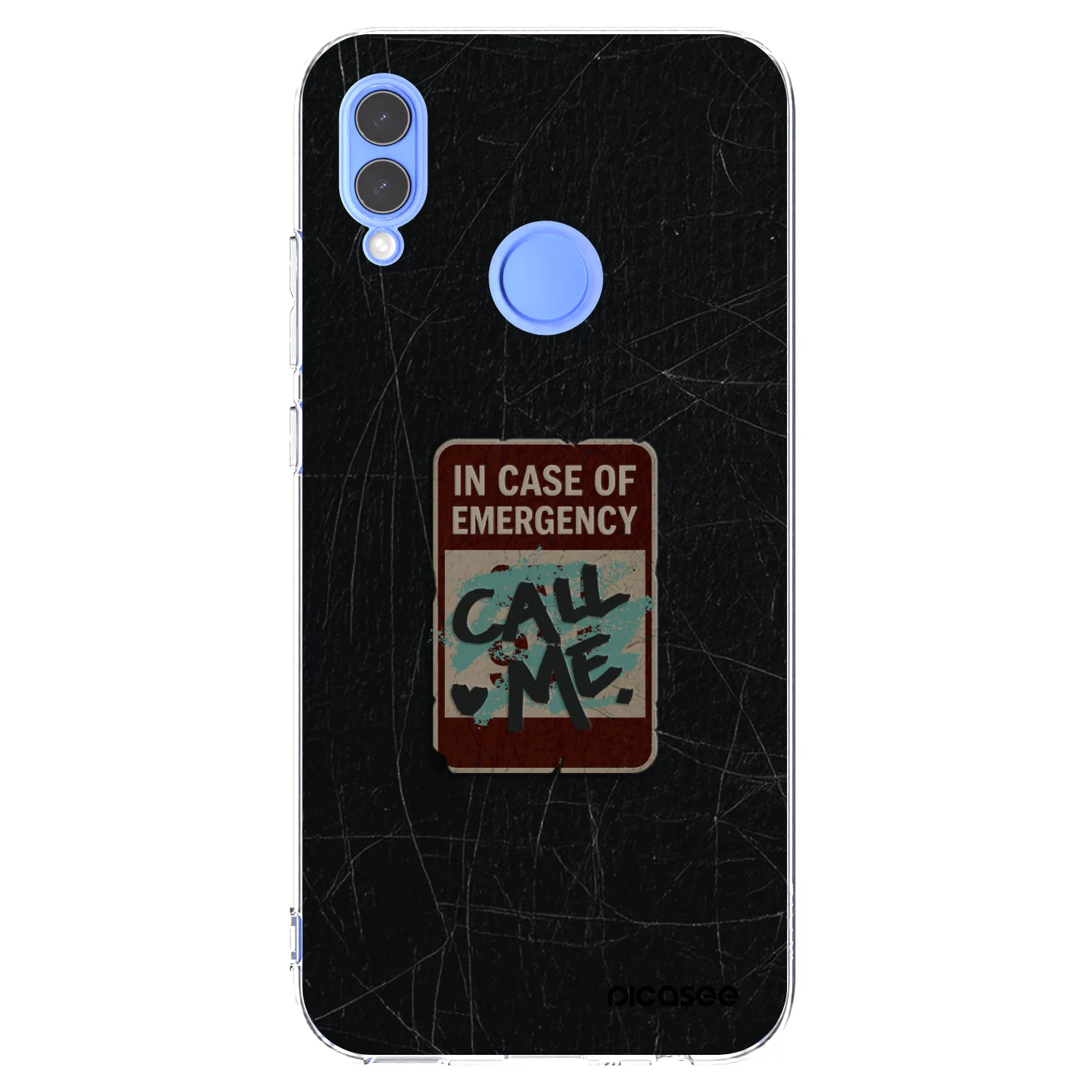 Picasee silikonowe przeźroczyste etui na Honor 10 Lite - EMERGENCY
