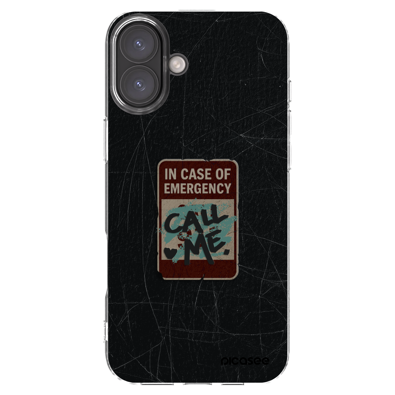 Picasee silikonowe przeźroczyste etui na Apple iPhone 16 Plus - EMERGENCY