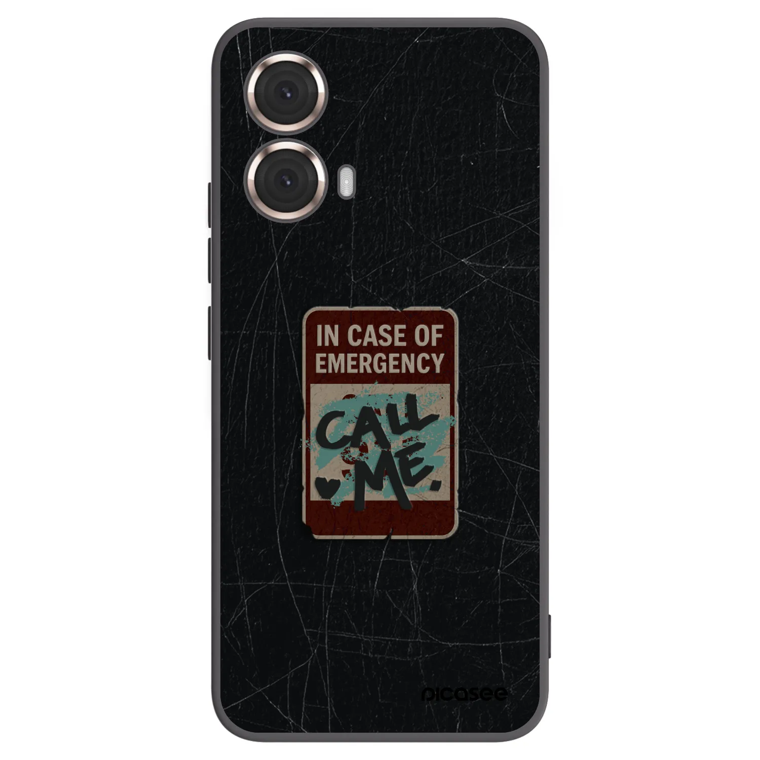 Picasee silikonowe czarne etui na Motorola Moto G85 - EMERGENCY
