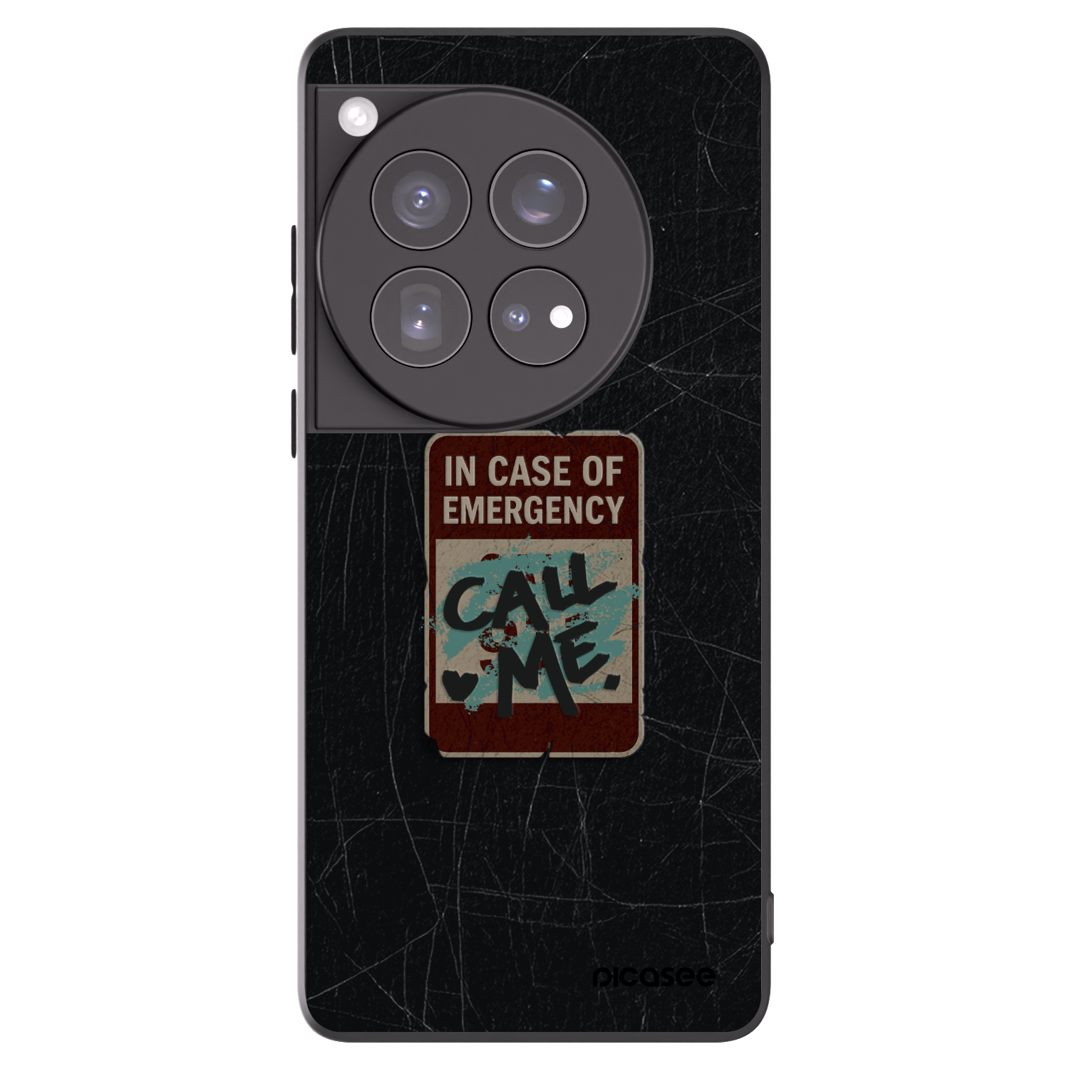 Picasee silikonowe czarne etui na OnePlus 12 5G - EMERGENCY
