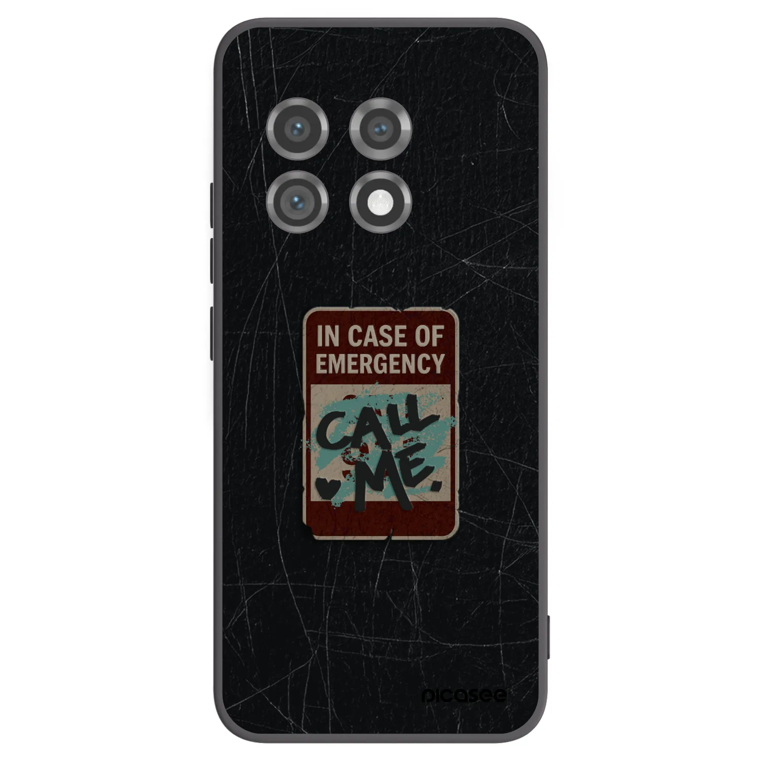 Picasee silikonowe czarne etui na OnePlus 11 5G - EMERGENCY