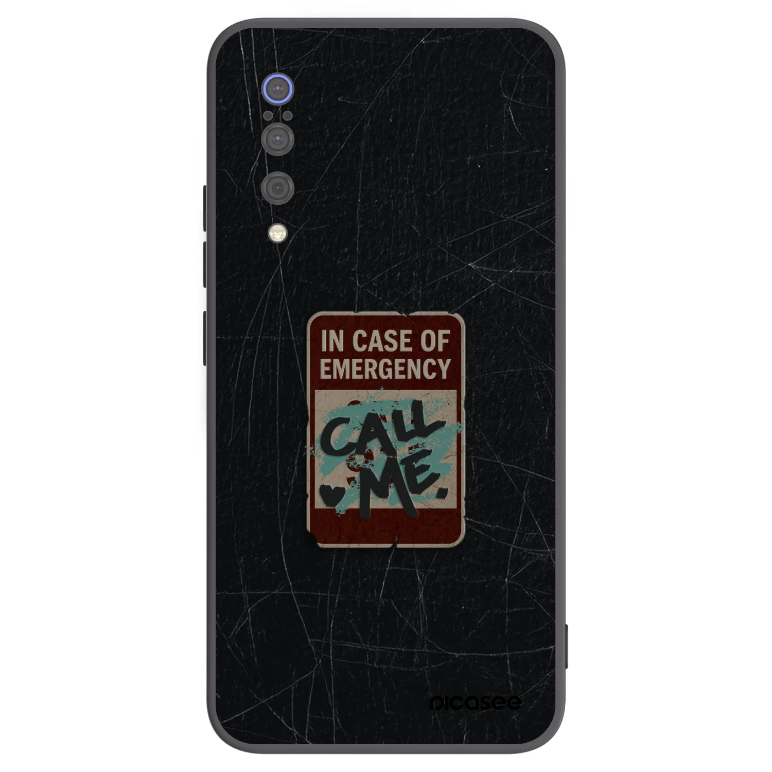 Picasee silikonowe czarne etui na Xiaomi Mi 9 - EMERGENCY