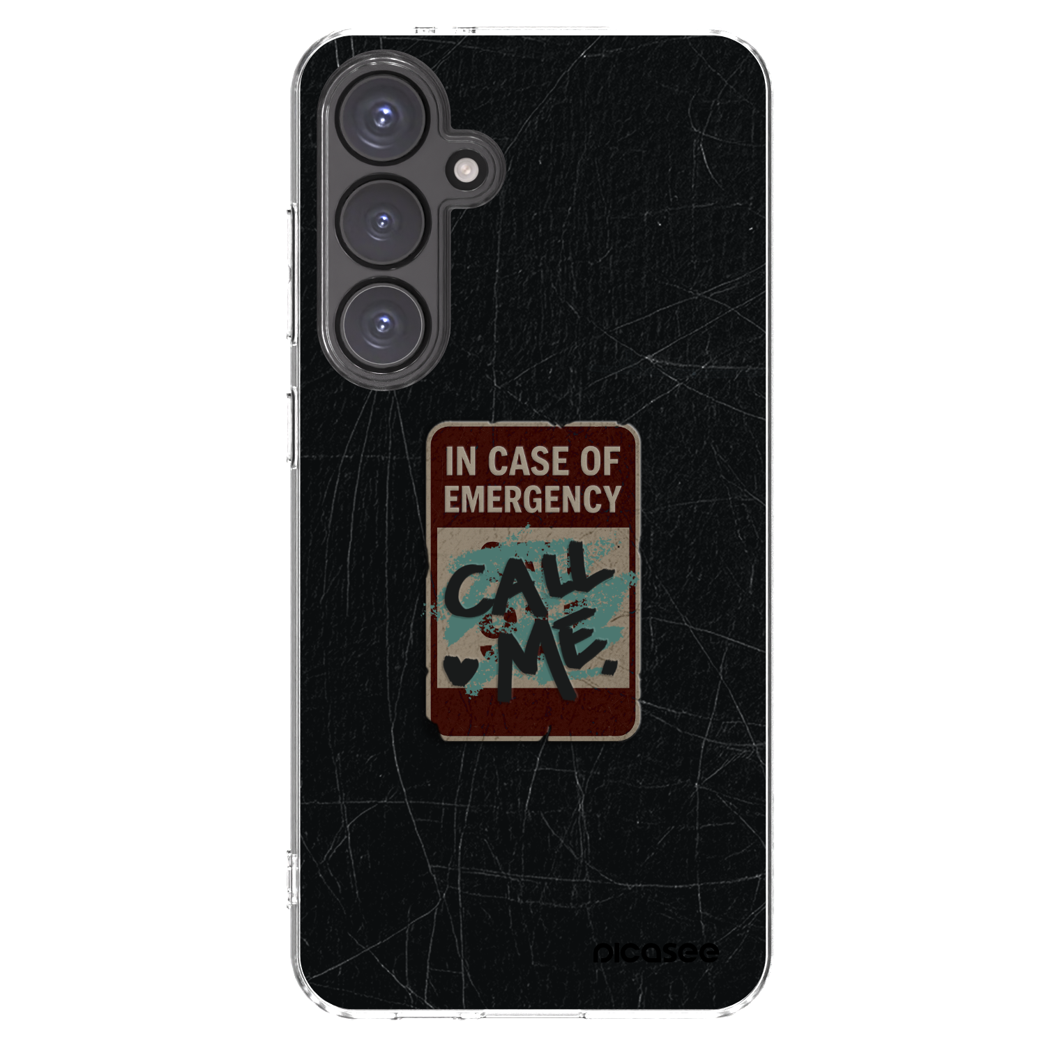 Picasee silikonowe przeźroczyste etui na Samsung Galaxy S24 FE S721B - EMERGENCY