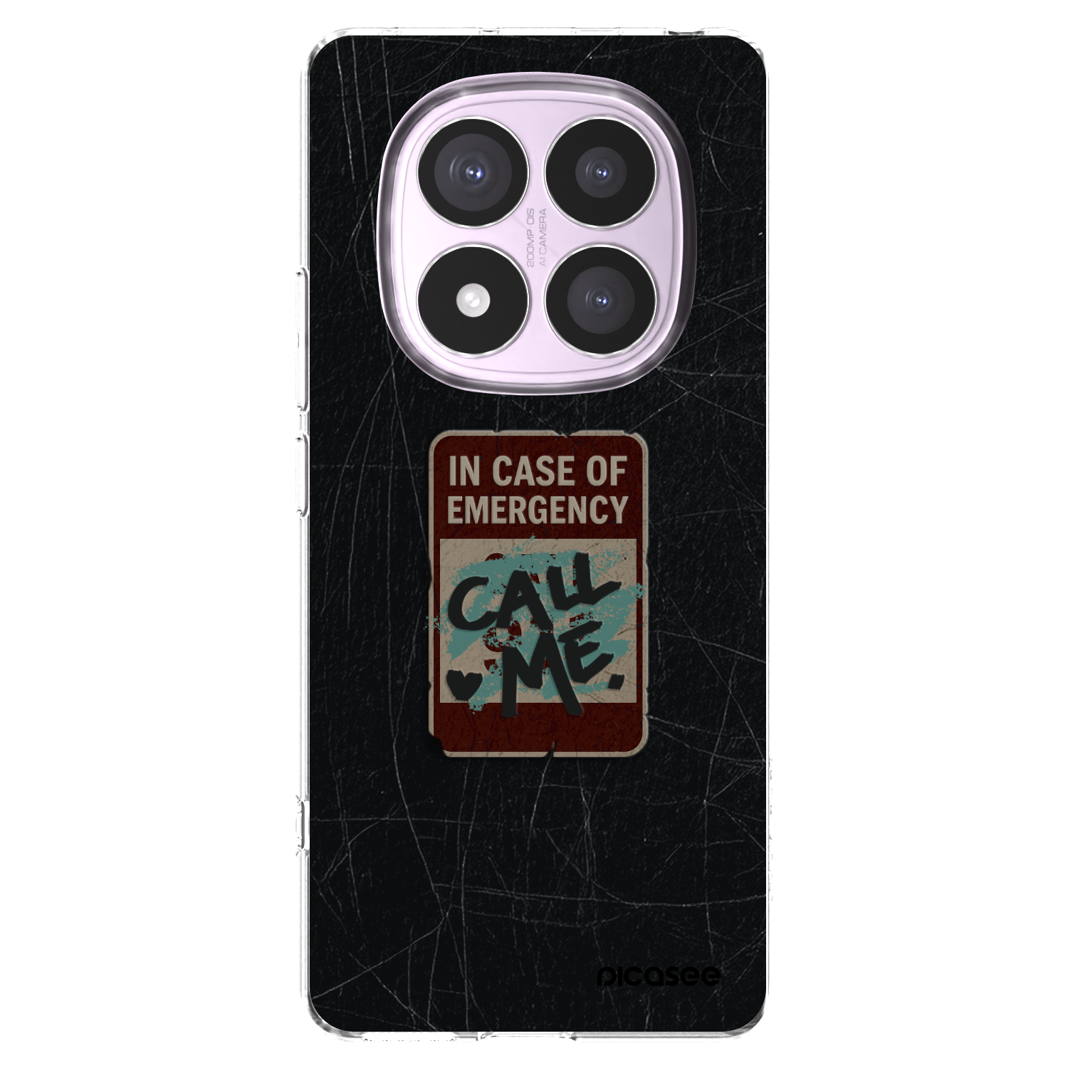 Picasee silikonowe przeźroczyste etui na Xiaomi Redmi Note 14 Pro 5G - EMERGENCY