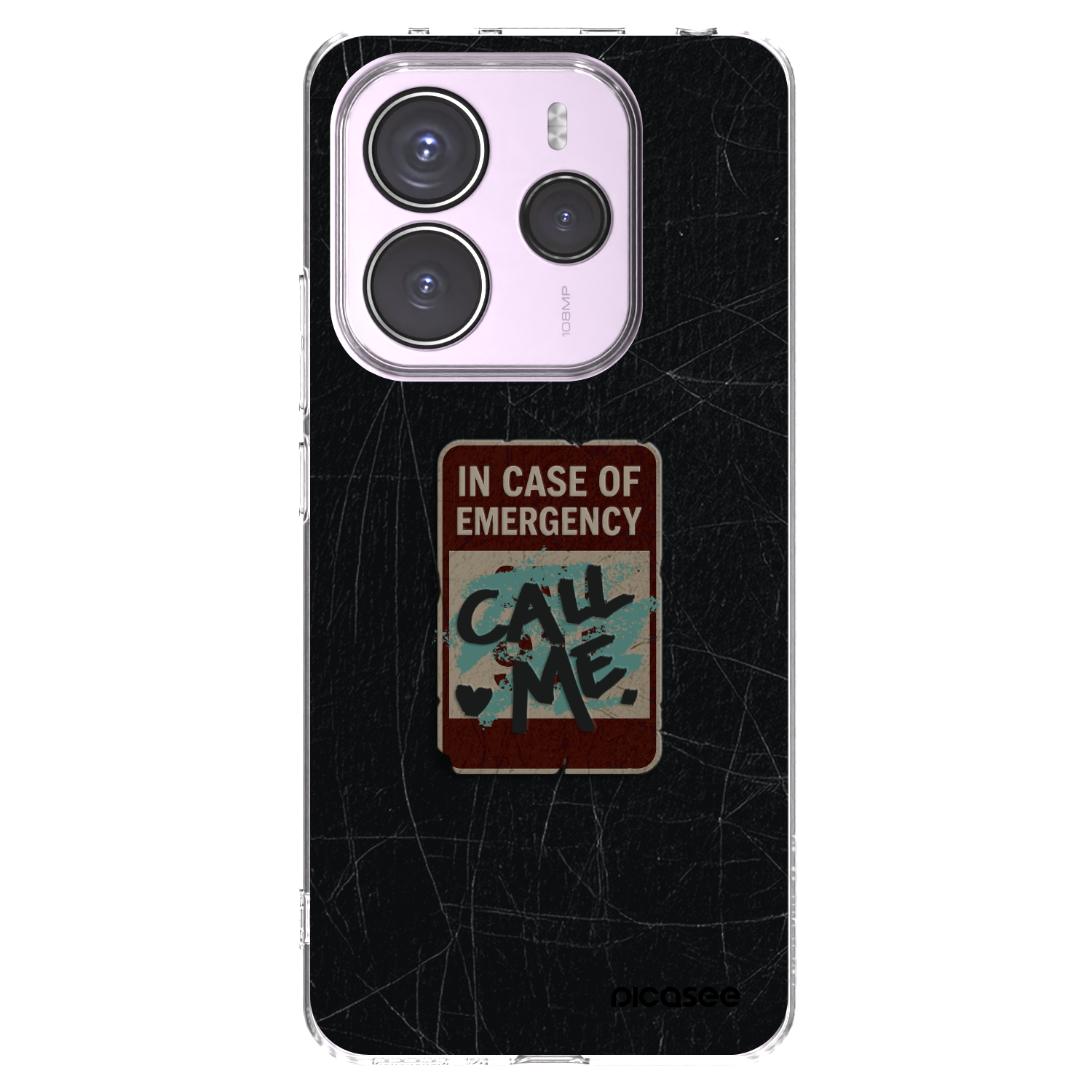 Picasee silikonowe przeźroczyste etui na Xiaomi Redmi Note 14 5G - EMERGENCY