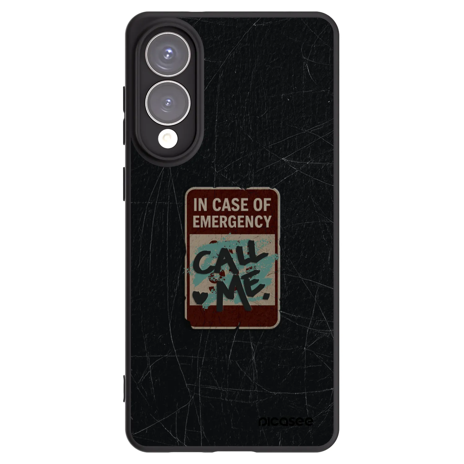 Picasee silikonowe czarne etui na Samsung Galaxy S25 Edge 5G - EMERGENCY