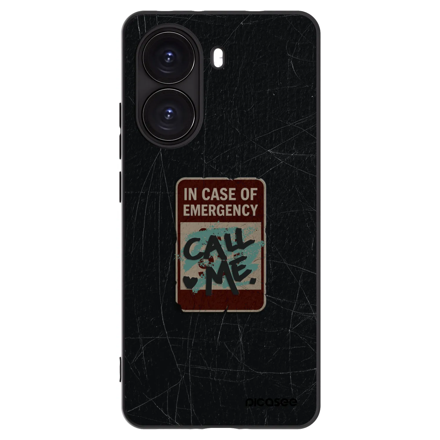 Picasee silikonowe czarne etui na Xiaomi Poco X7 Pro 5G - EMERGENCY