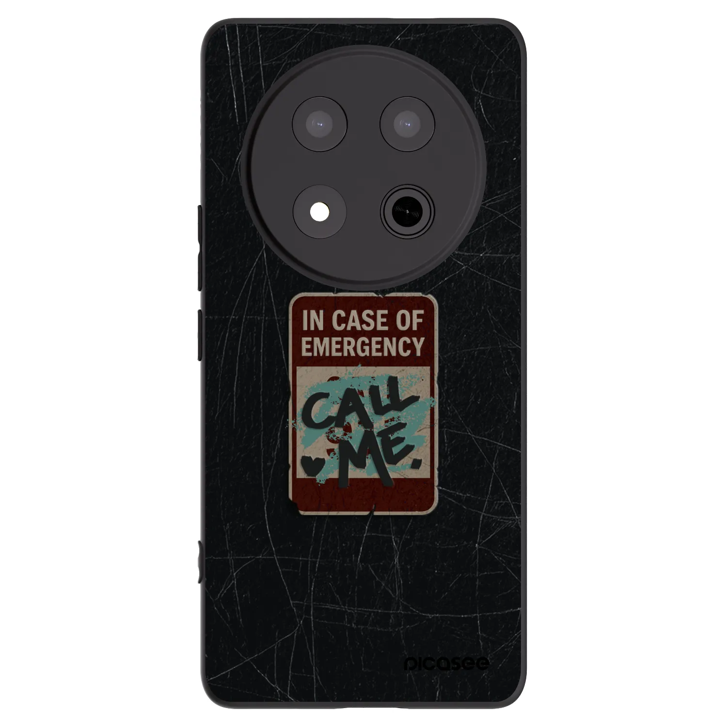 Picasee silikonowe czarne etui na Honor Magic7 Lite 5G - EMERGENCY