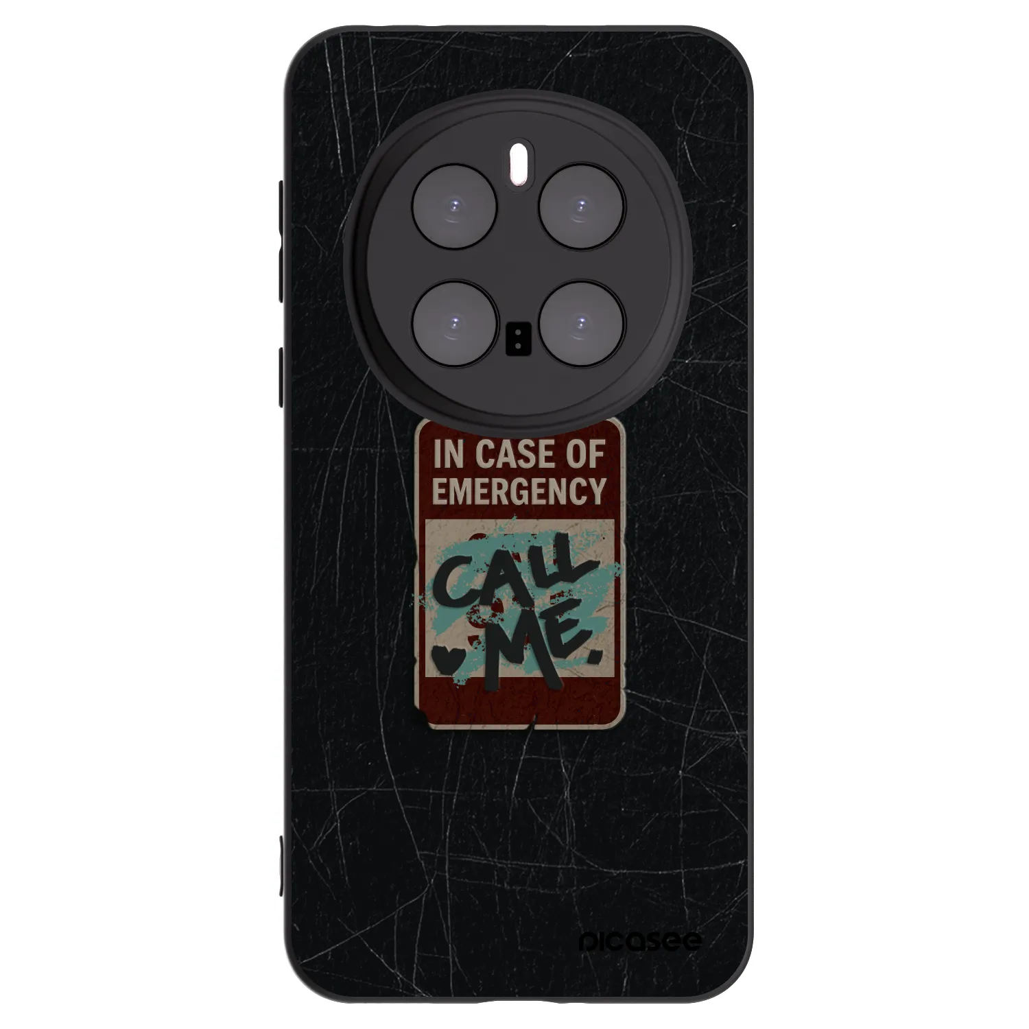 Picasee silikonowe czarne etui na Honor Magic7 Pro 5G - EMERGENCY