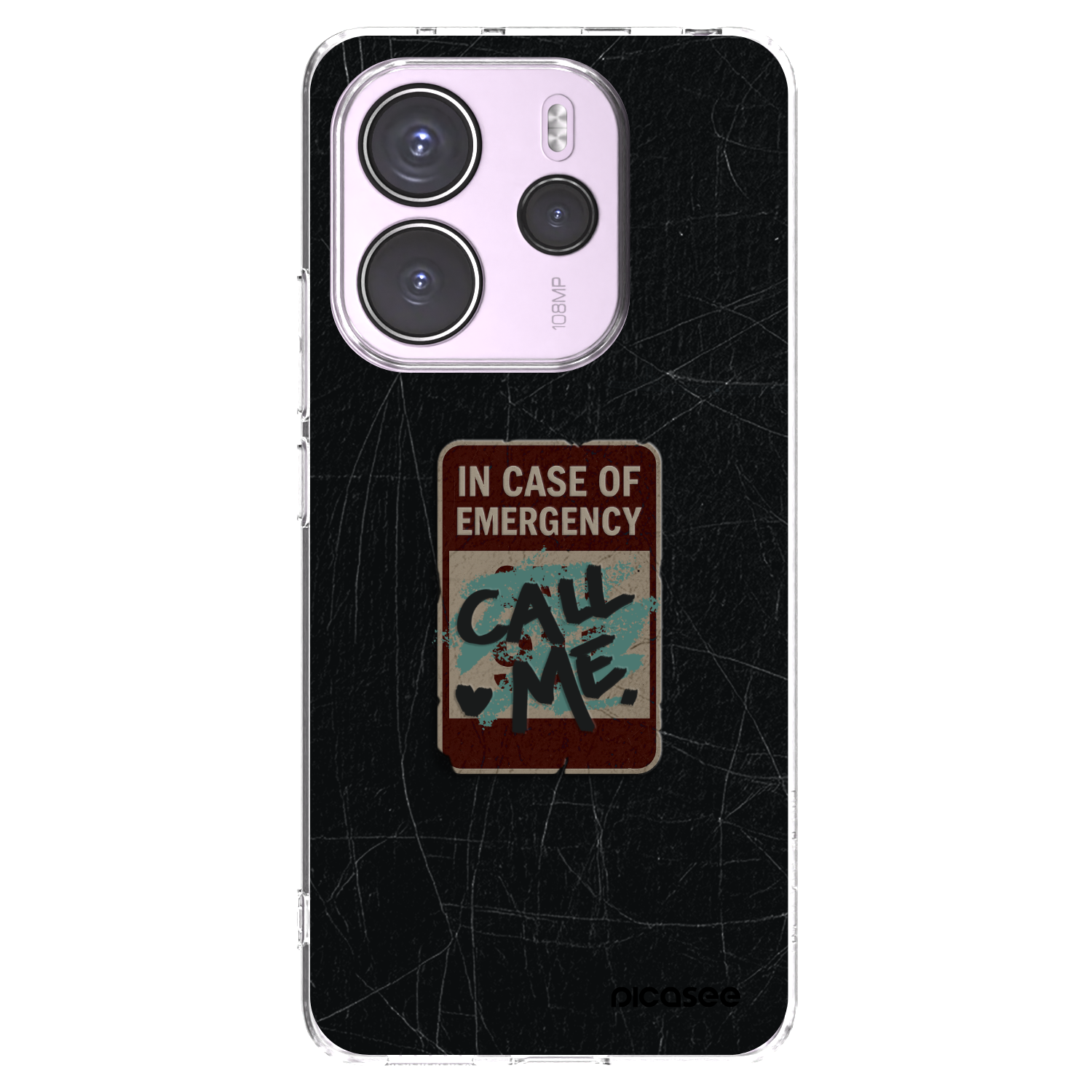 Picasee silikonowe przeźroczyste etui na Xiaomi Redmi Note 14 4G - EMERGENCY