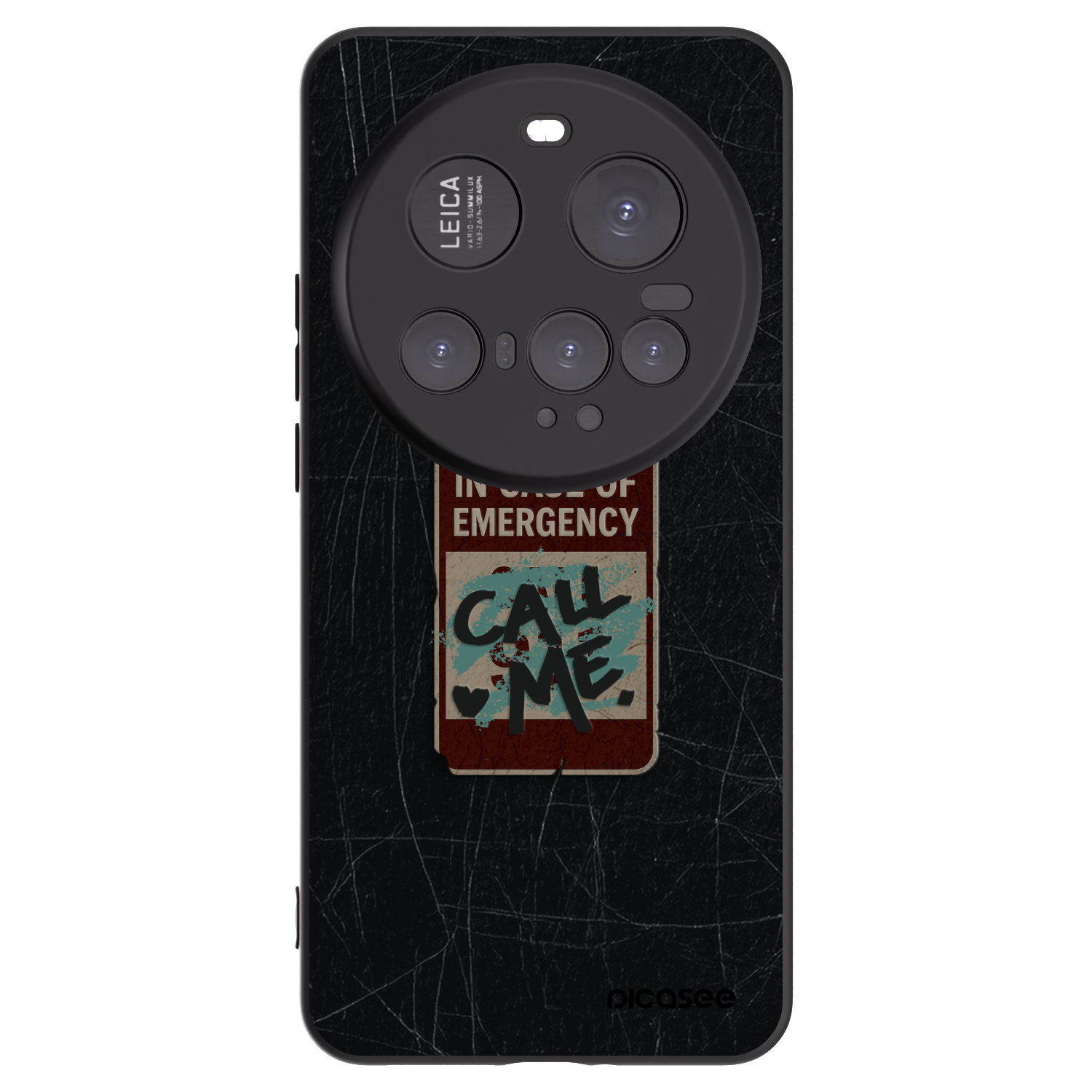 Picasee silikonowe czarne etui na Xiaomi 15 Ultra - EMERGENCY