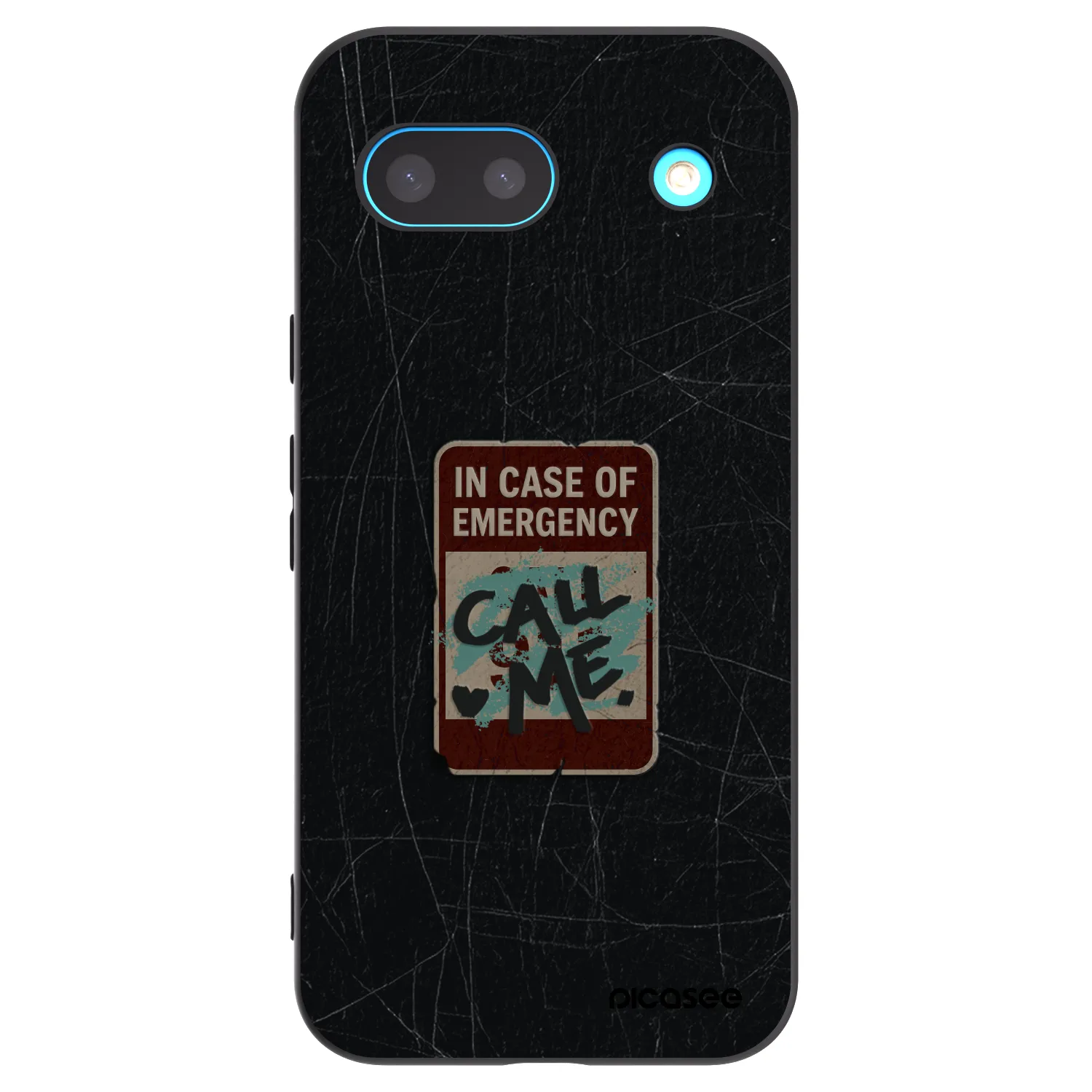Picasee silikonowe czarne etui na Google Pixel 8a - EMERGENCY