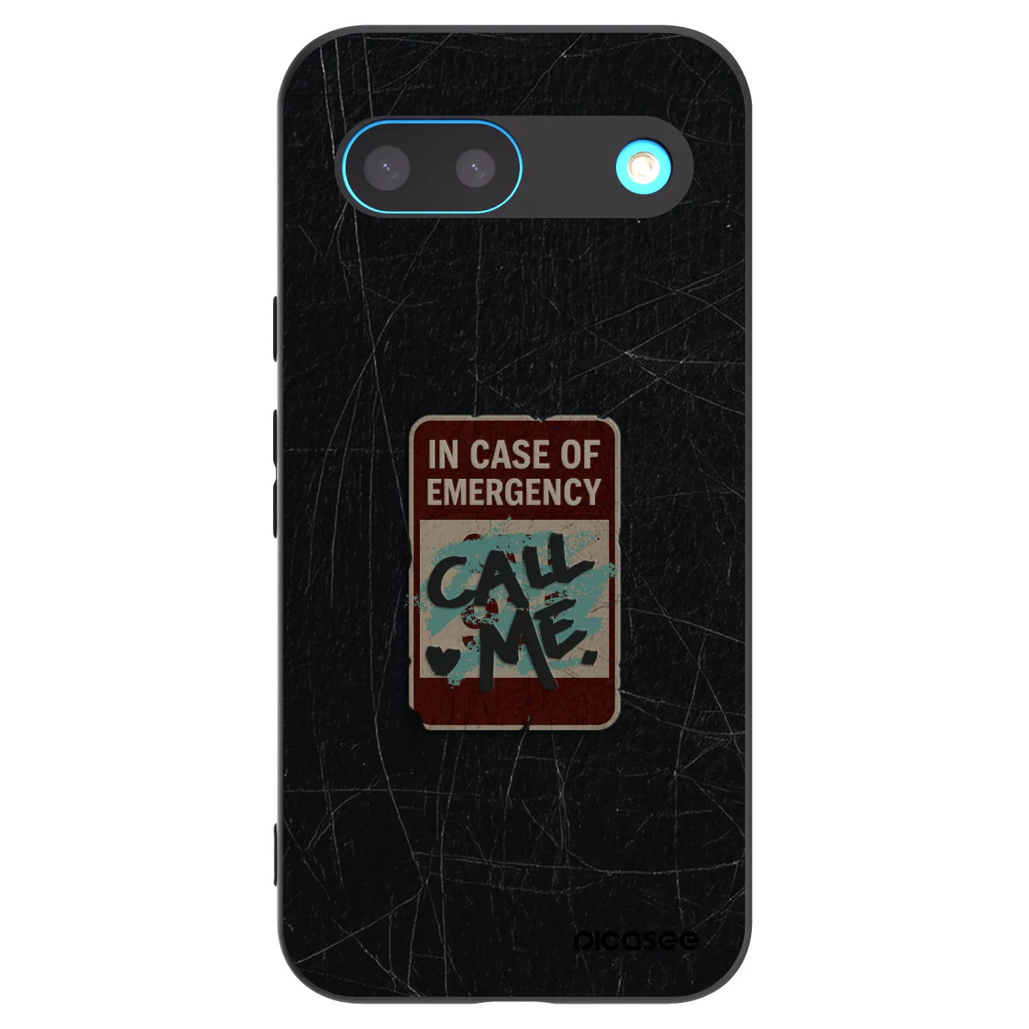 Picasee silikonowe czarne etui na Google Pixel 8 - EMERGENCY