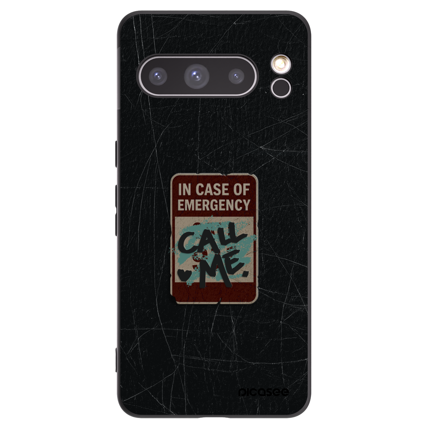 Picasee silikonowe czarne etui na Google Pixel 8 Pro - EMERGENCY