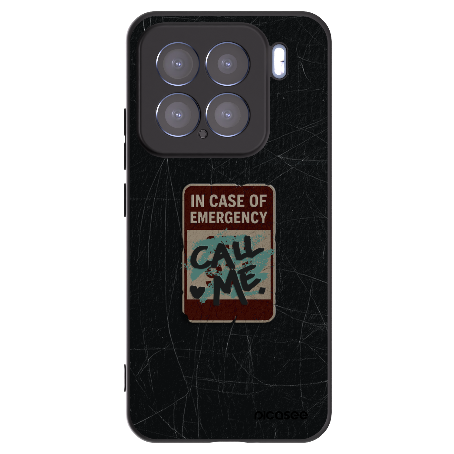 Picasee silikonowe czarne etui na Xiaomi 15 - EMERGENCY