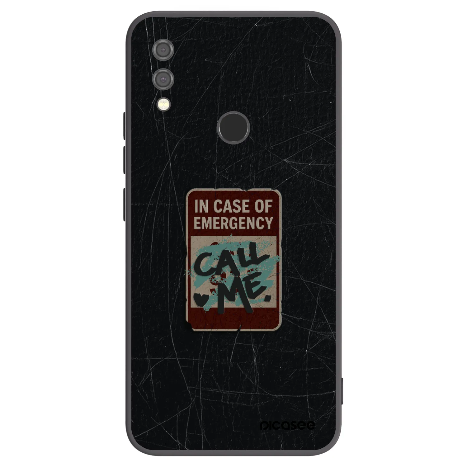 Picasee silikonowe czarne etui na Xiaomi Redmi Note 7 - EMERGENCY
