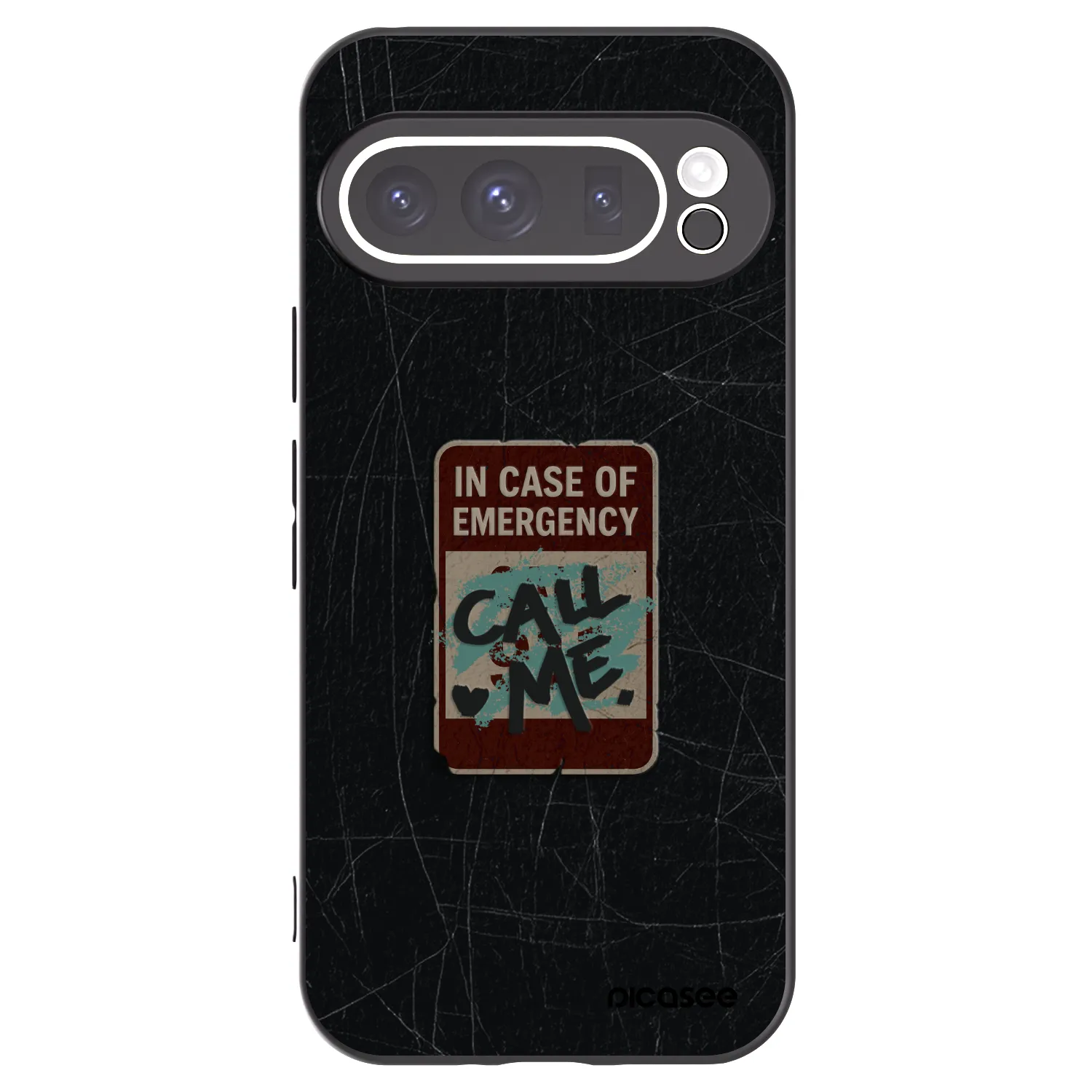 Picasee silikonowe czarne etui na Google Pixel 9 Pro - EMERGENCY