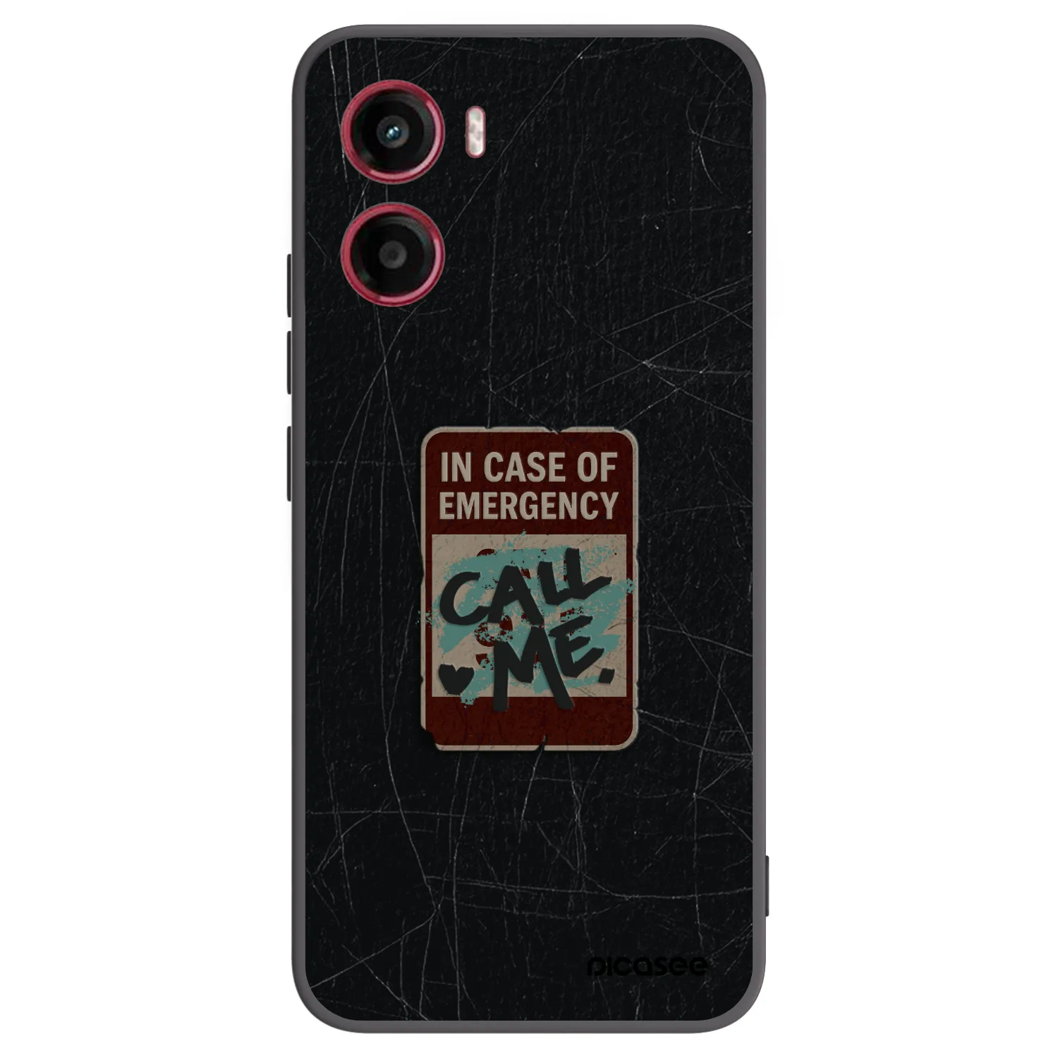 Picasee silikonowe czarne etui na Motorola Moto G05 - EMERGENCY