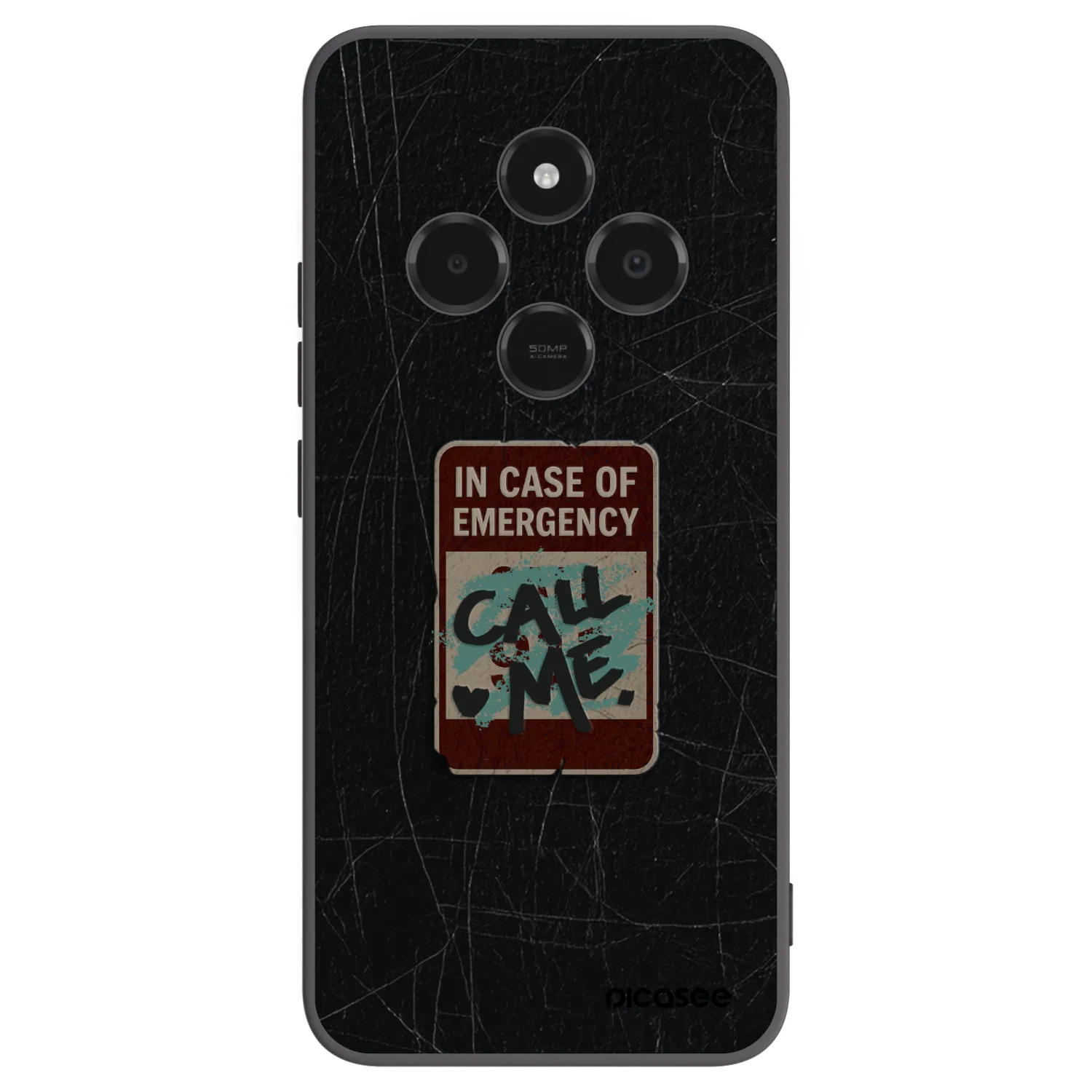 Picasee silikonowe czarne etui na Xiaomi Poco C75 - EMERGENCY