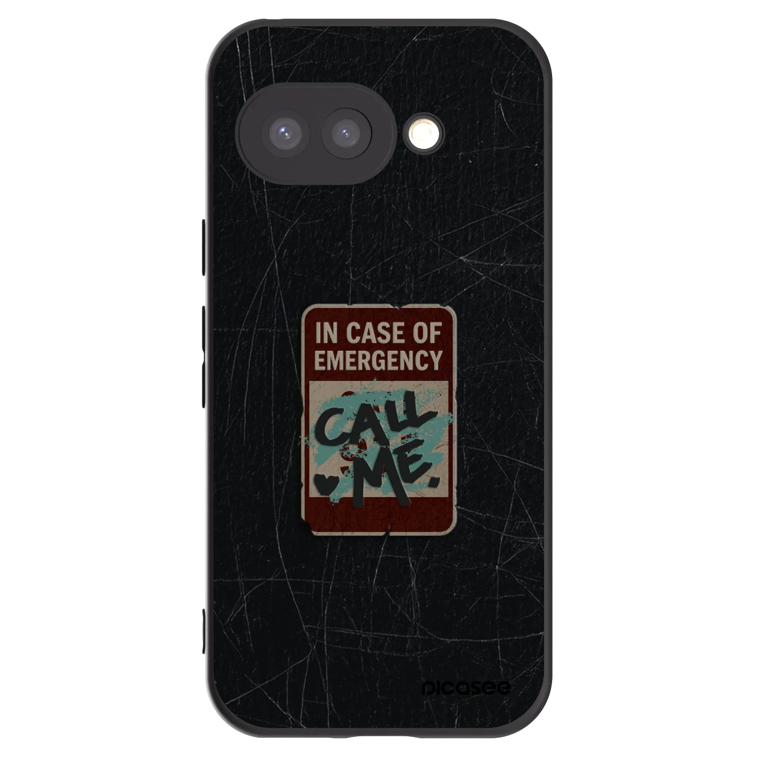 Picasee silikonowe czarne etui na Google Pixel 9a - EMERGENCY