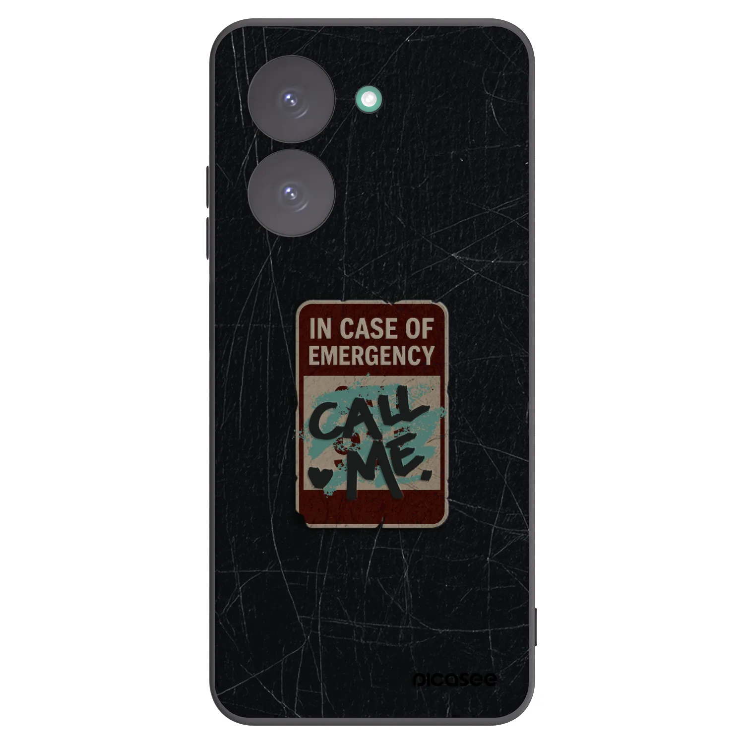 Picasee silikonowe czarne etui na Xiaomi Redmi A5 - EMERGENCY