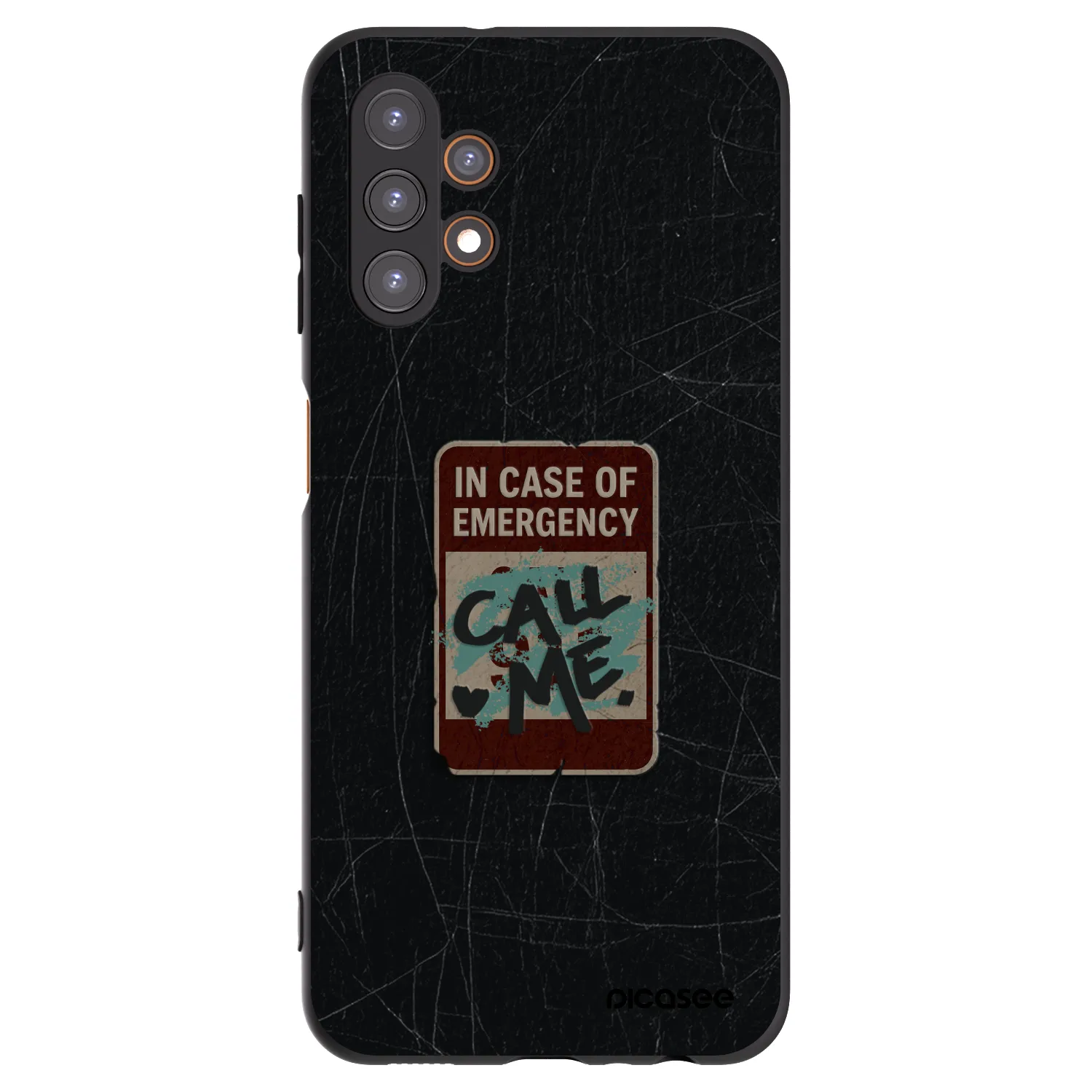 Picasee silikonowe czarne etui na Samsung Galaxy A13 5G - EMERGENCY