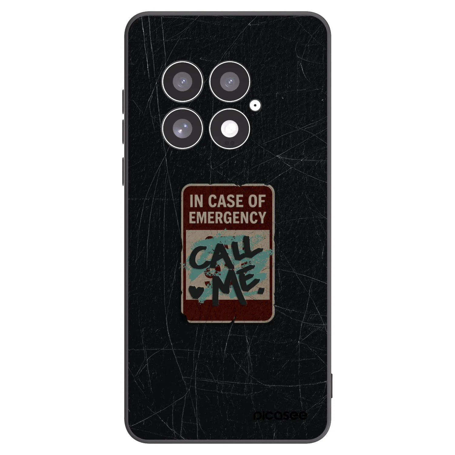 Picasee silikonowe czarne etui na OnePlus 13 5G - EMERGENCY