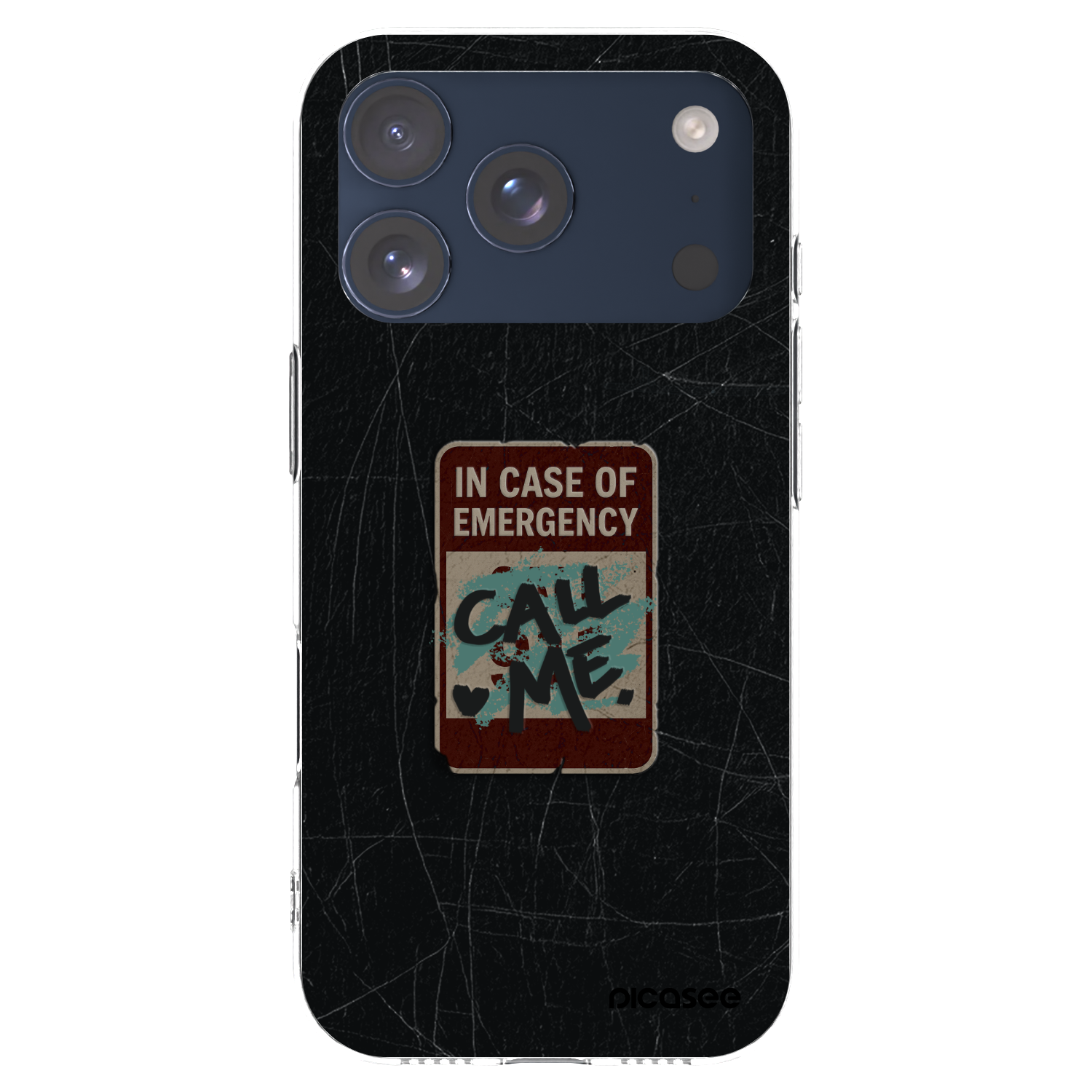 Picasee silikonowe przeźroczyste etui na Apple iPhone 17 Pro - EMERGENCY