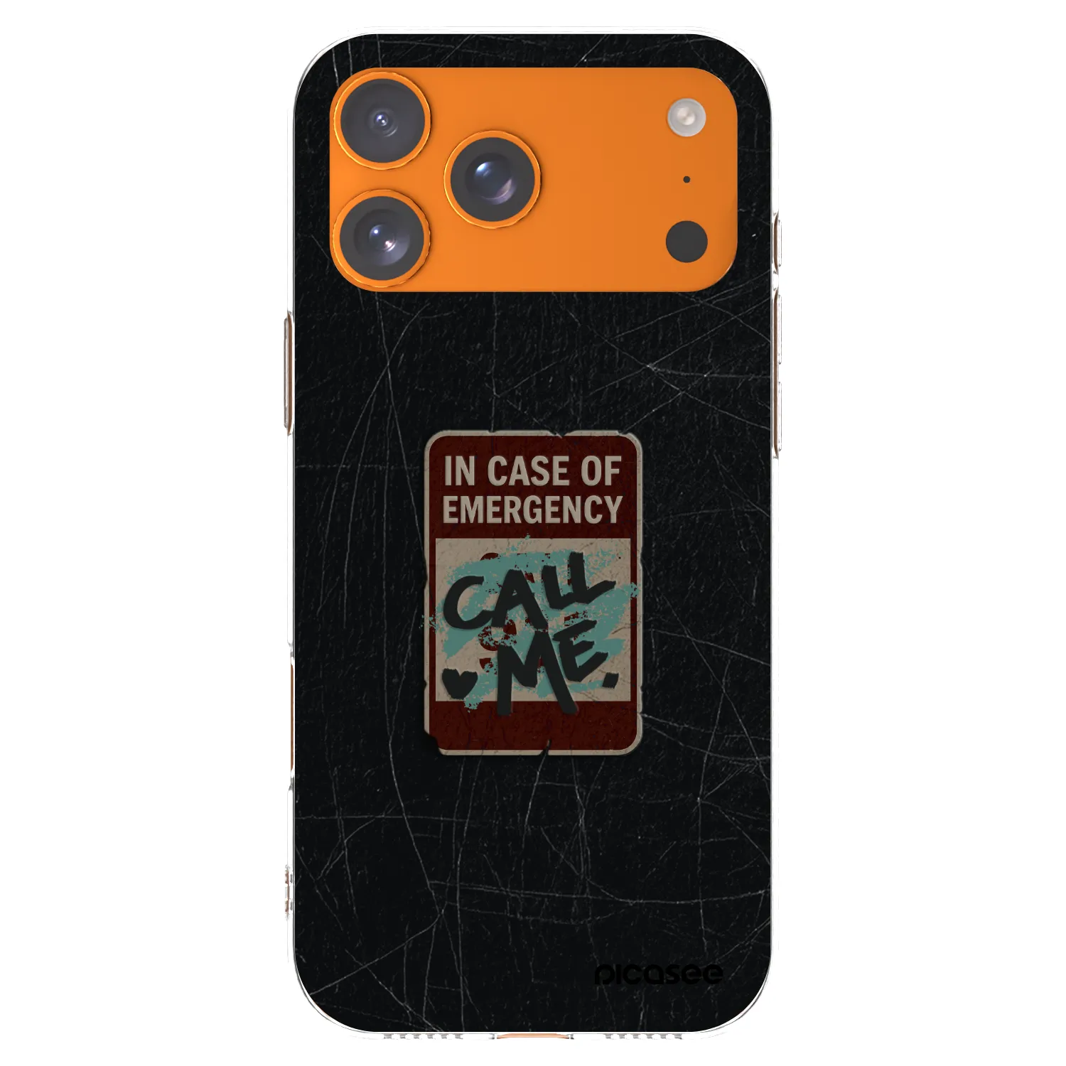 Picasee silikonowe przeźroczyste etui na Apple iPhone 17 Pro Max - EMERGENCY
