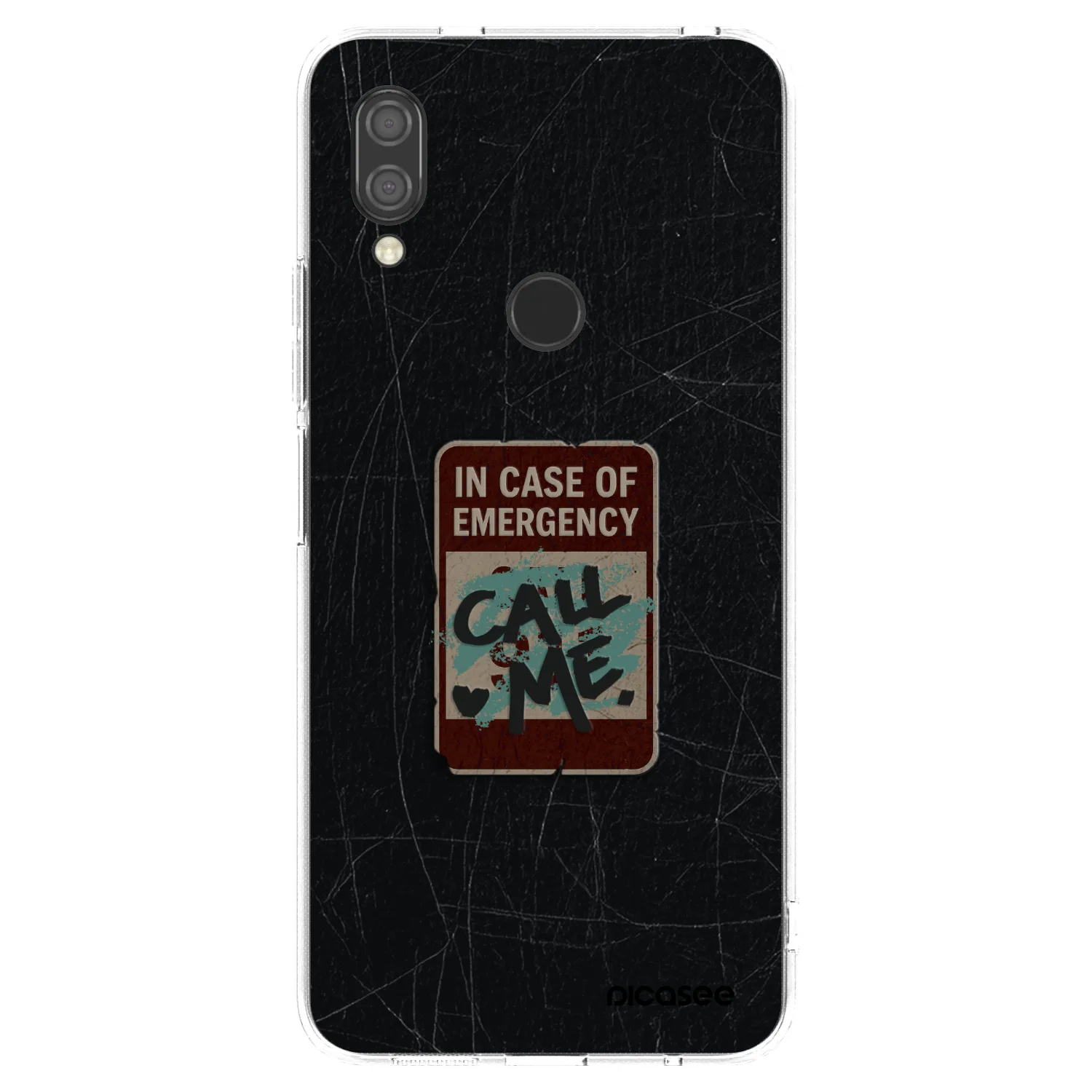 Picasee silikonowe przeźroczyste etui na Xiaomi Redmi 7 - EMERGENCY