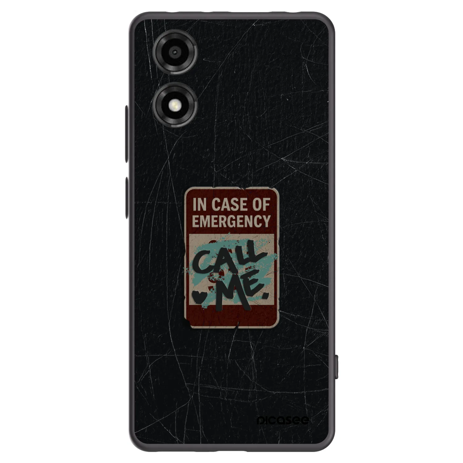 Picasee silikonowe czarne etui na Motorola Moto E14 - EMERGENCY