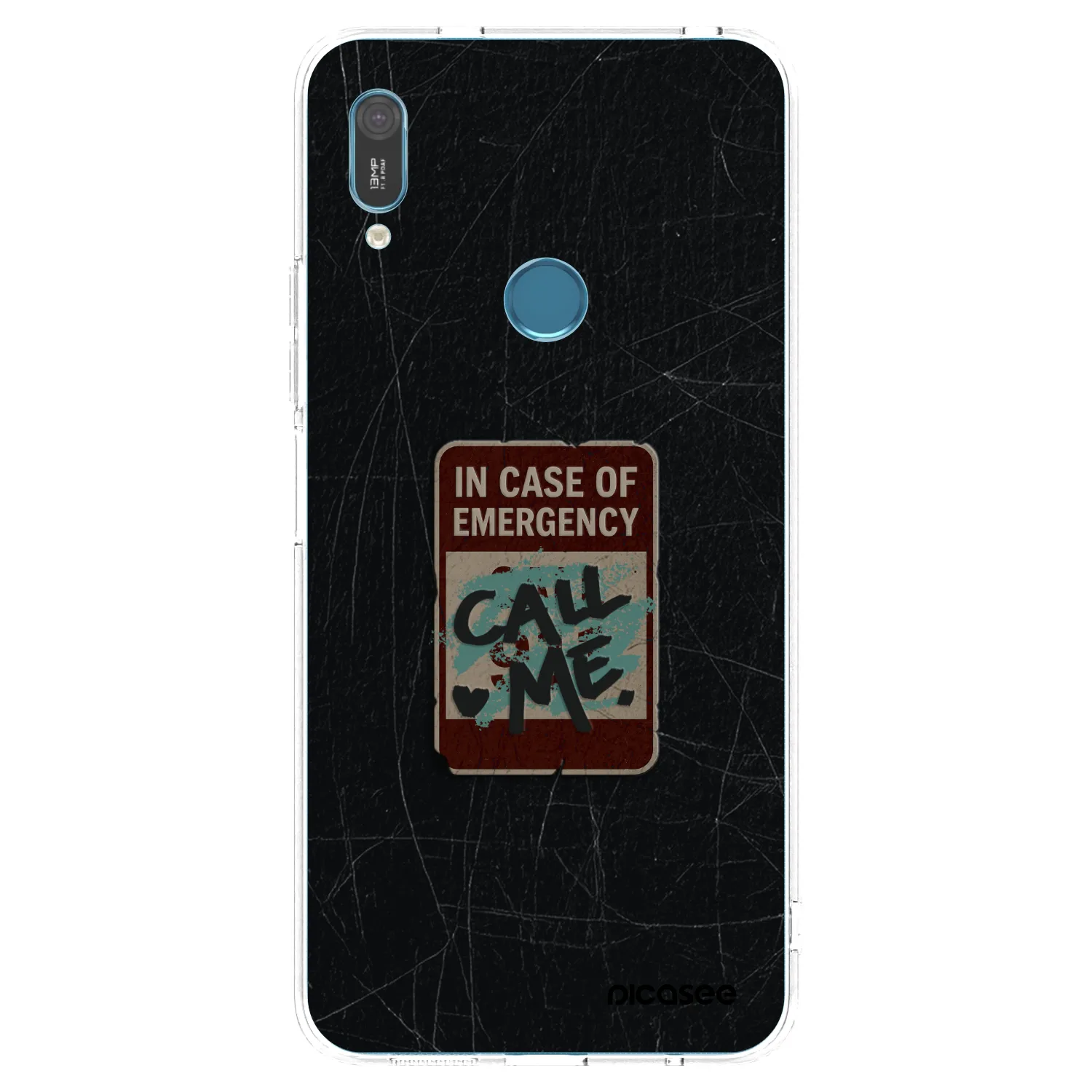 Picasee silikonowe przeźroczyste etui na Huawei Y6 2019 - EMERGENCY