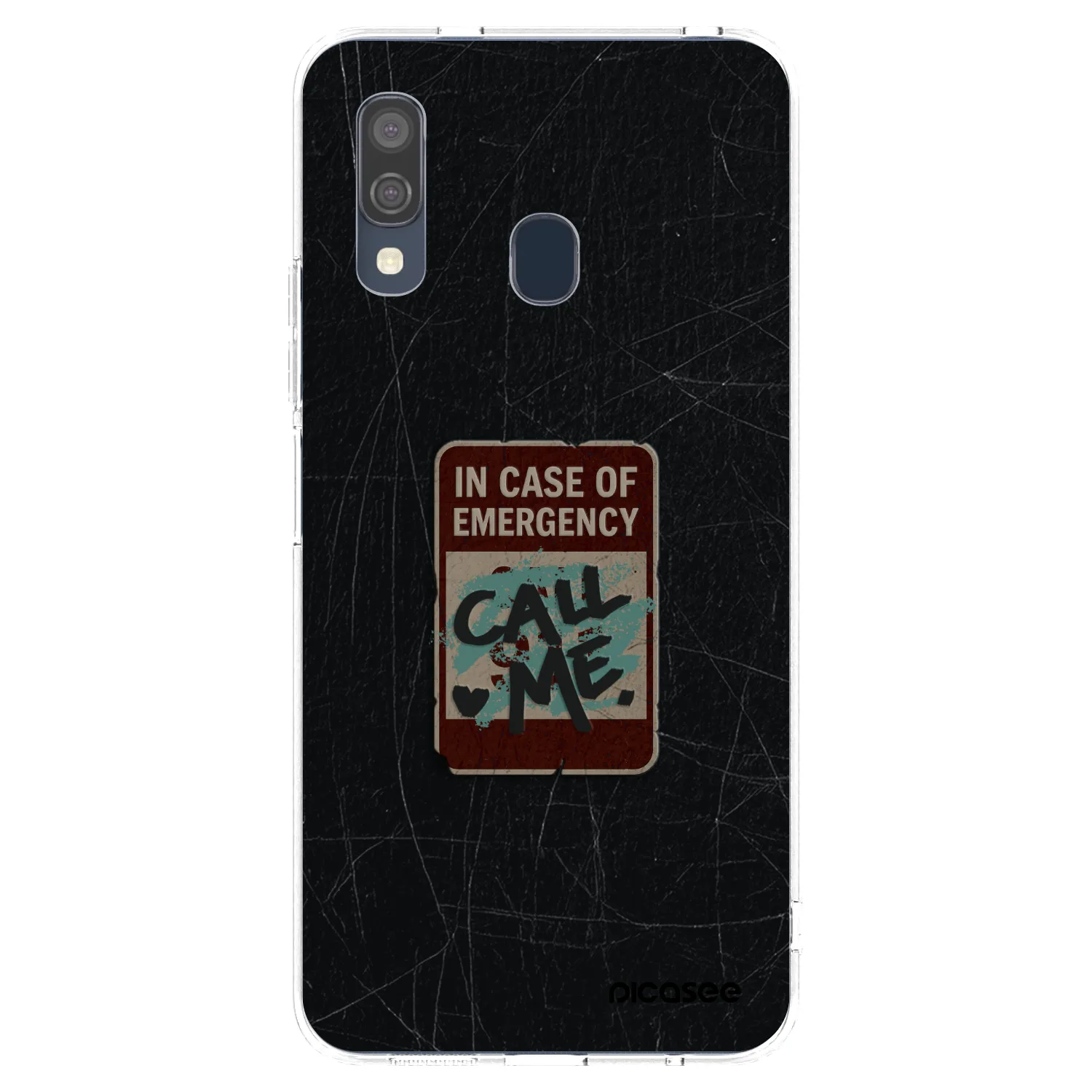 Picasee silikonowe przeźroczyste etui na Samsung Galaxy A40 A405F - EMERGENCY