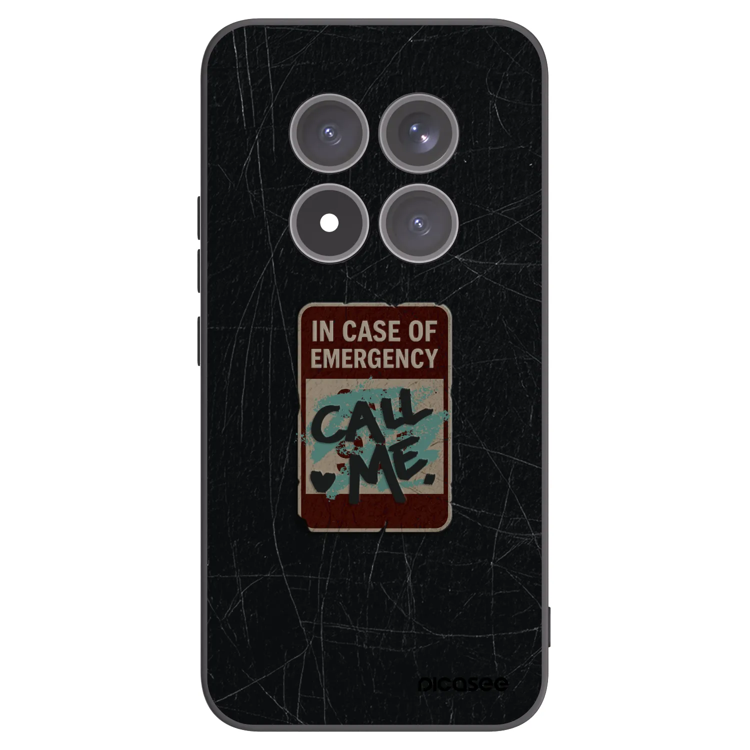 Picasee silikonowe czarne etui na Xiaomi Redmi Note 15 Pro+ - EMERGENCY
