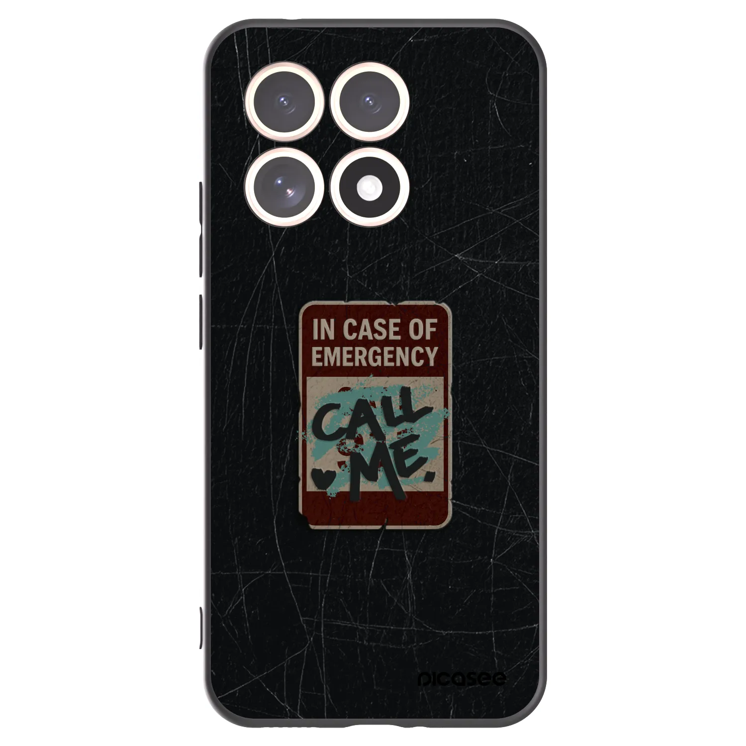Picasee silikonowe czarne etui na Xiaomi 15T - EMERGENCY