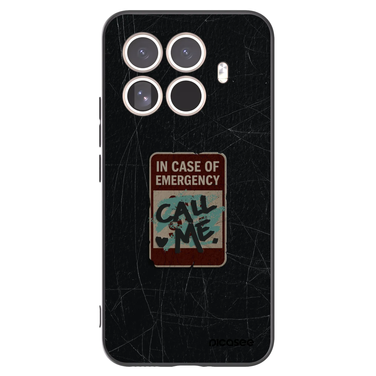 Picasee silikonowe czarne etui na Xiaomi 15T Pro - EMERGENCY