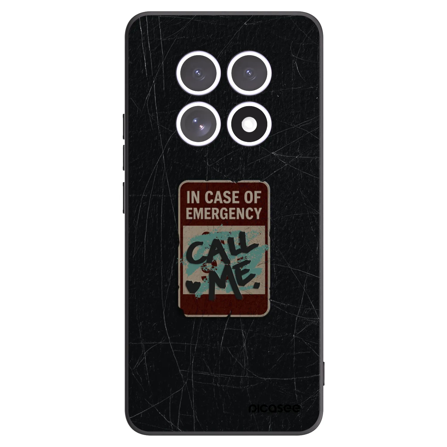 Picasee silikonowe czarne etui na Xiaomi Redmi Note 15 4G - EMERGENCY