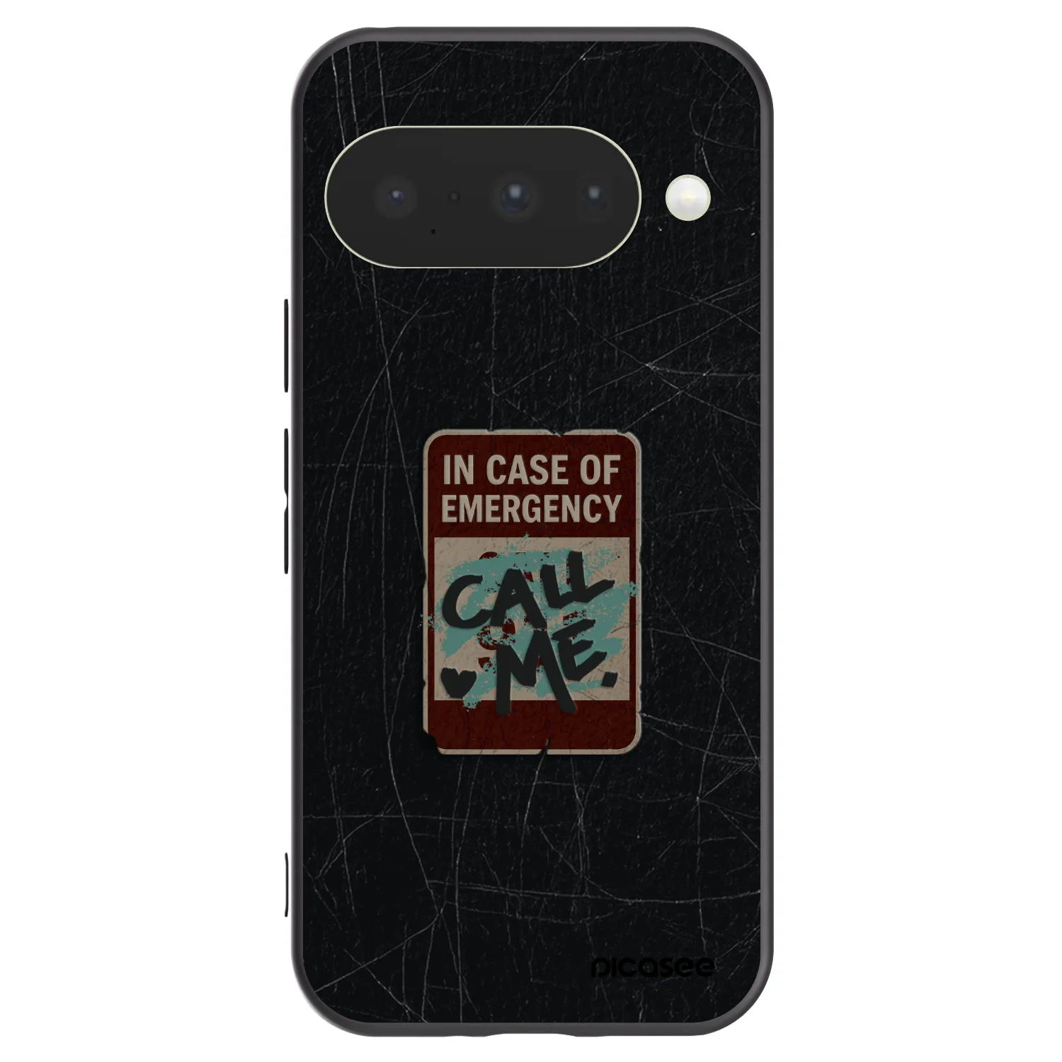 Picasee silikonowe czarne etui na Google Pixel 10 - EMERGENCY