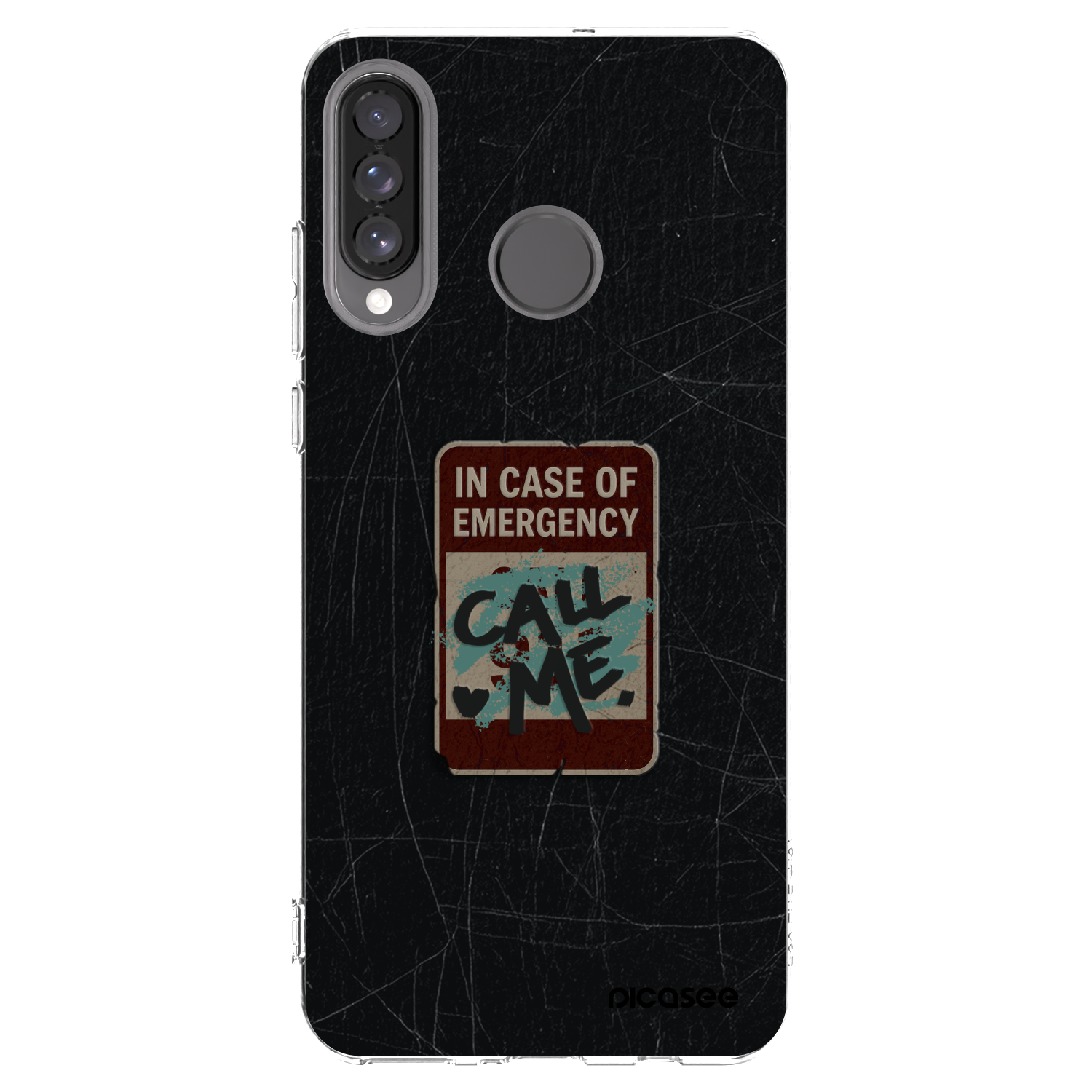 Picasee silikonowe przeźroczyste etui na Huawei P30 Lite - EMERGENCY