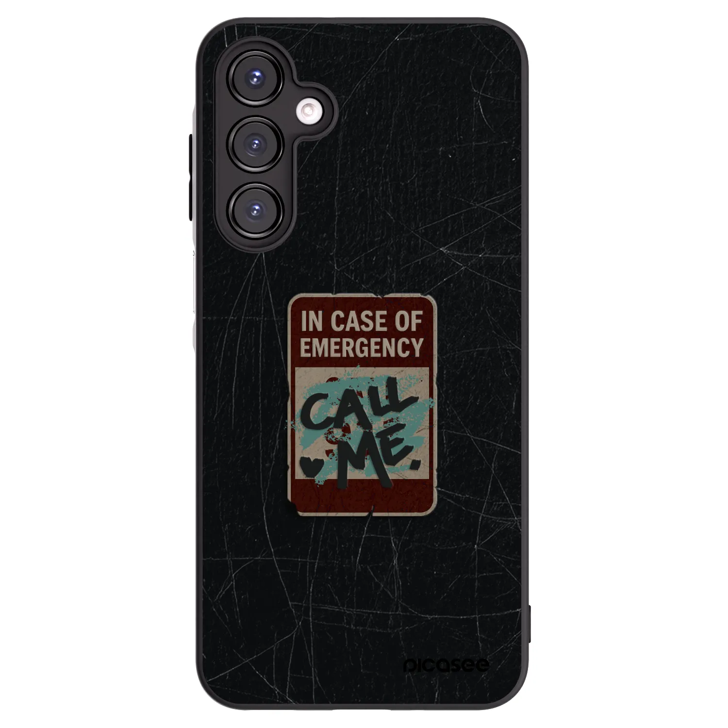 Picasee silikonowe czarne etui na Samsung Galaxy A16 4G - EMERGENCY
