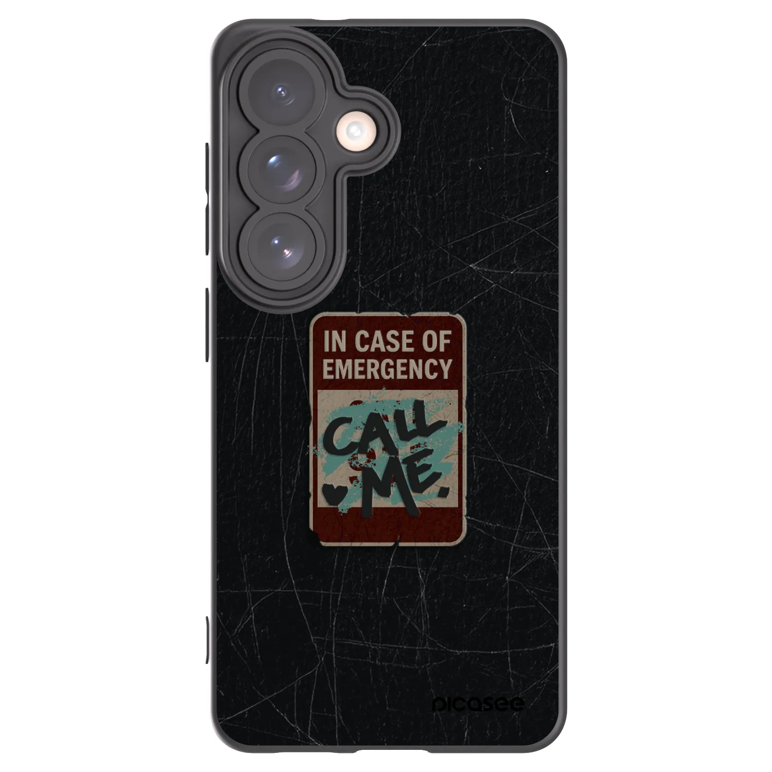 Picasee silikonowe czarne etui na Samsung Galaxy S26 - EMERGENCY