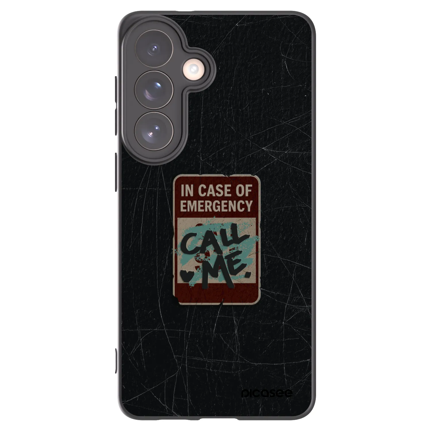 Picasee silikonowe czarne etui na Samsung Galaxy S26+ - EMERGENCY