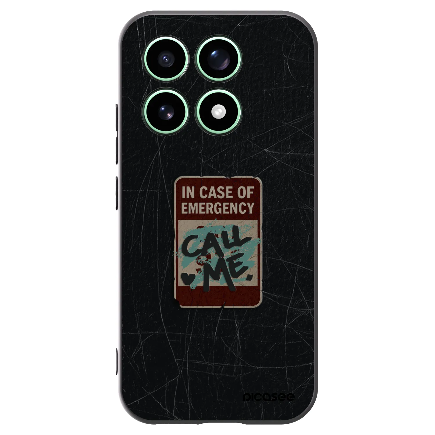 Picasee silikonowe czarne etui na Xiaomi 17 - EMERGENCY