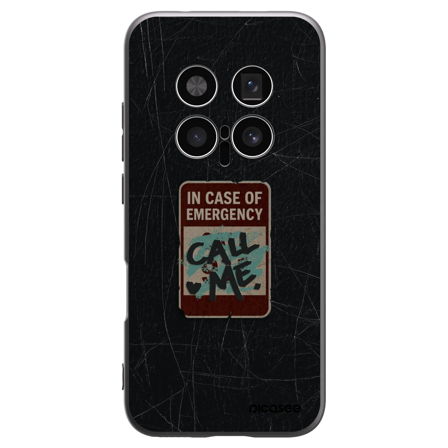Picasee silikonowe czarne etui na Honor Magic8 Pro 5G - EMERGENCY