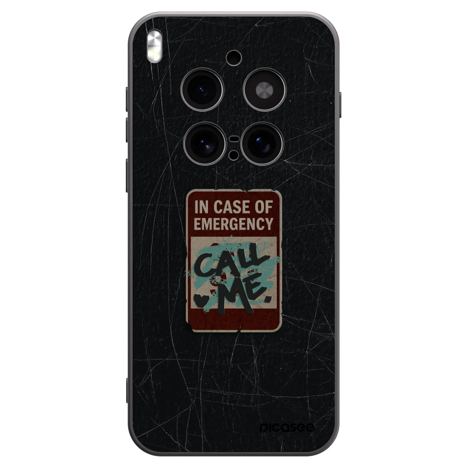 Picasee silikonowe czarne etui na Vivo X300 Pro - EMERGENCY