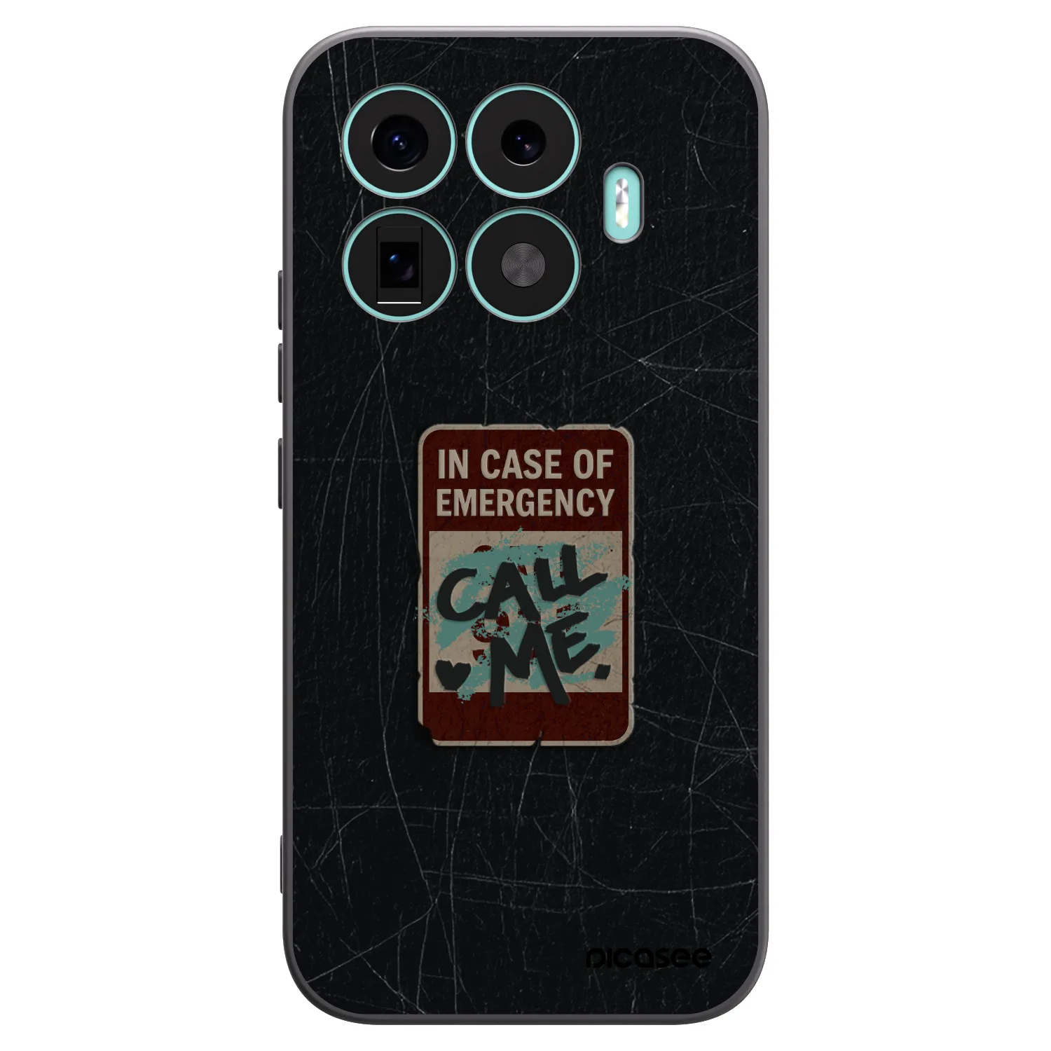 Picasee silikonowe czarne etui na Xiaomi 17T - EMERGENCY