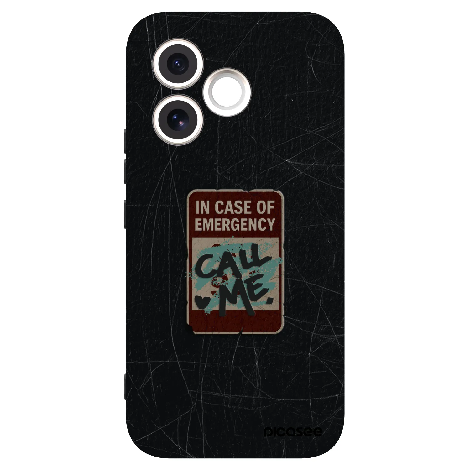 Picasee silikonowe czarne etui na Honor 600 Lite - EMERGENCY
